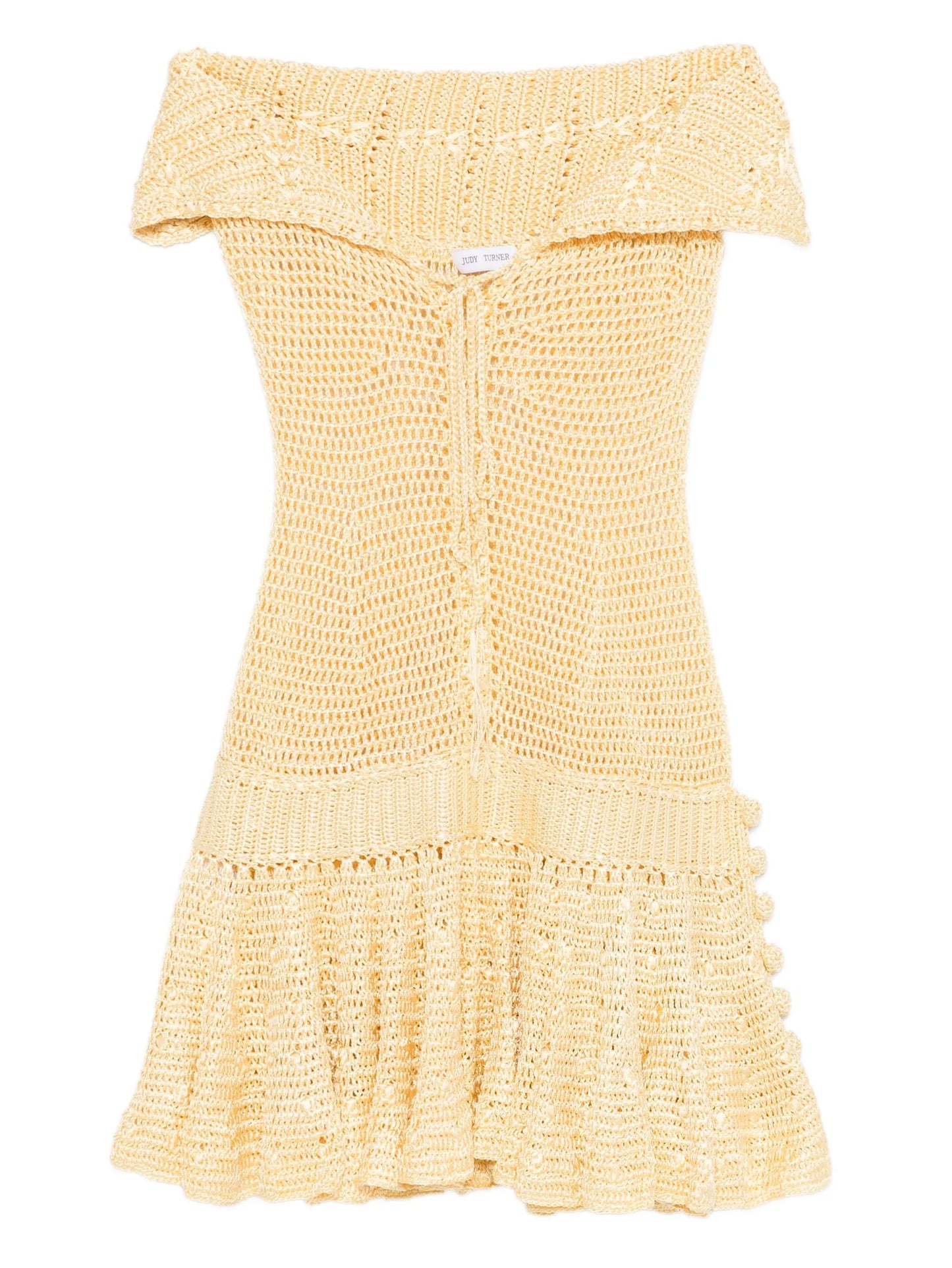 Danae off-shoulder crochet mini dress