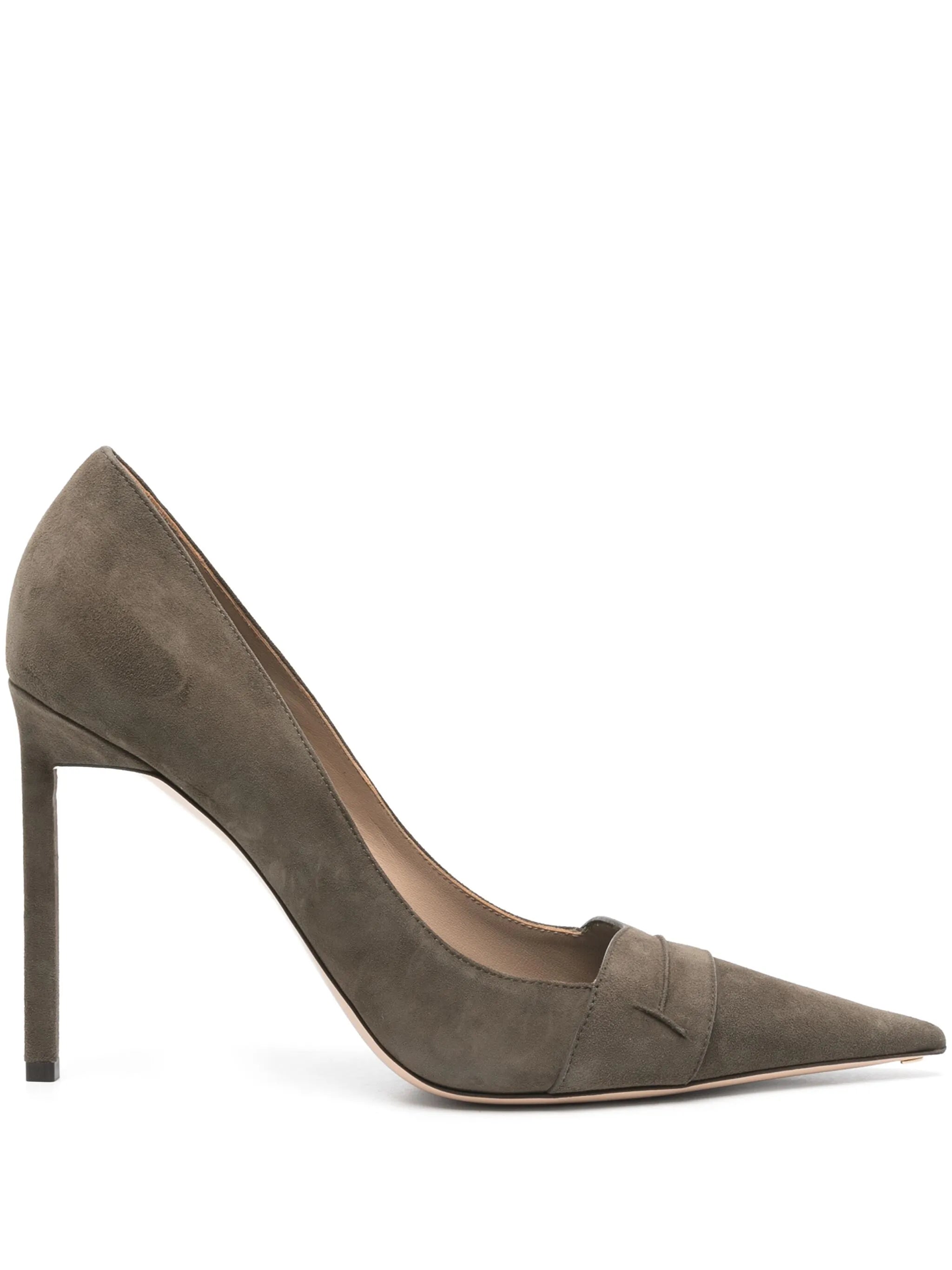 suede stiletto-heel pumps