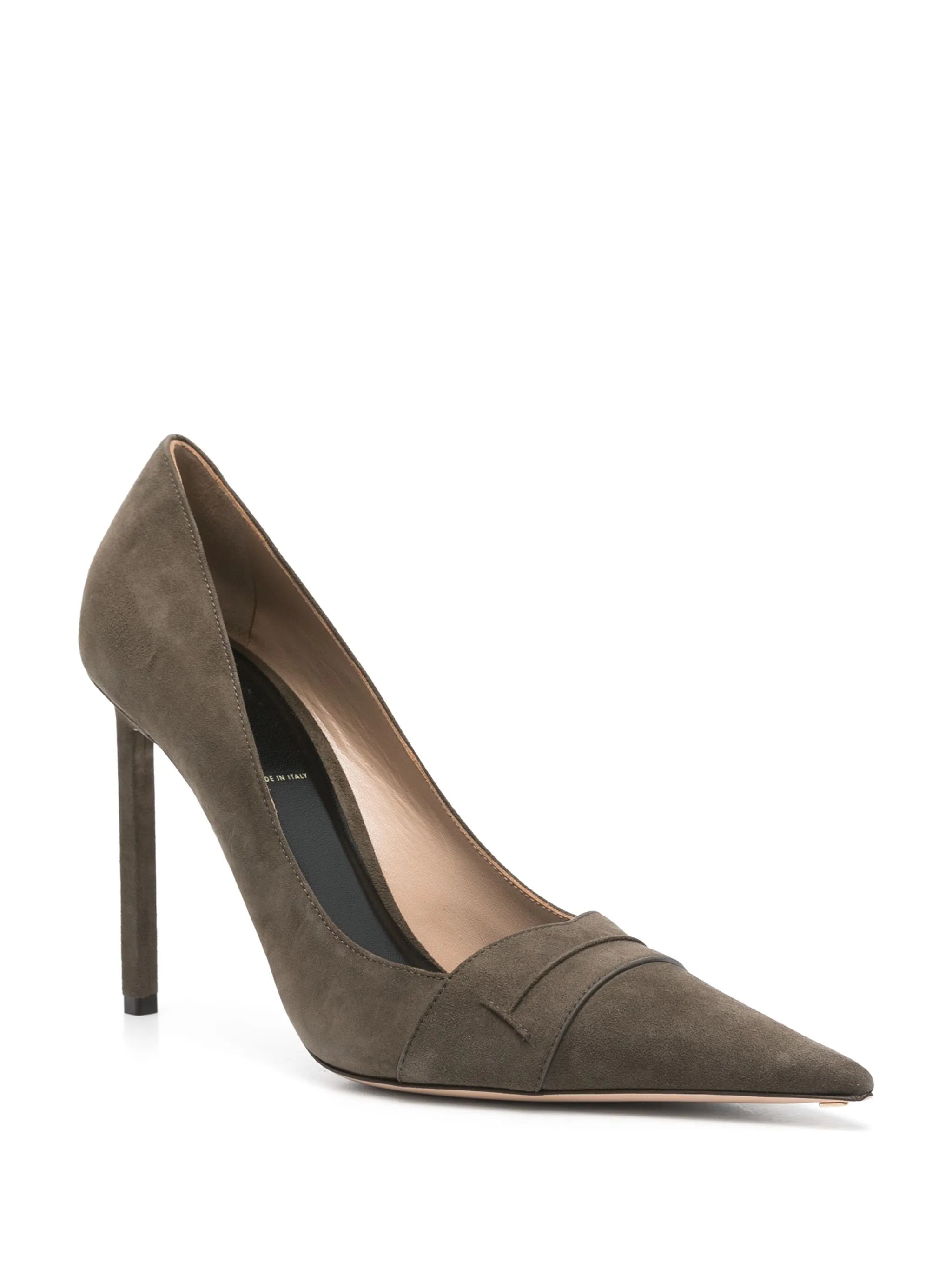suede stiletto-heel pumps