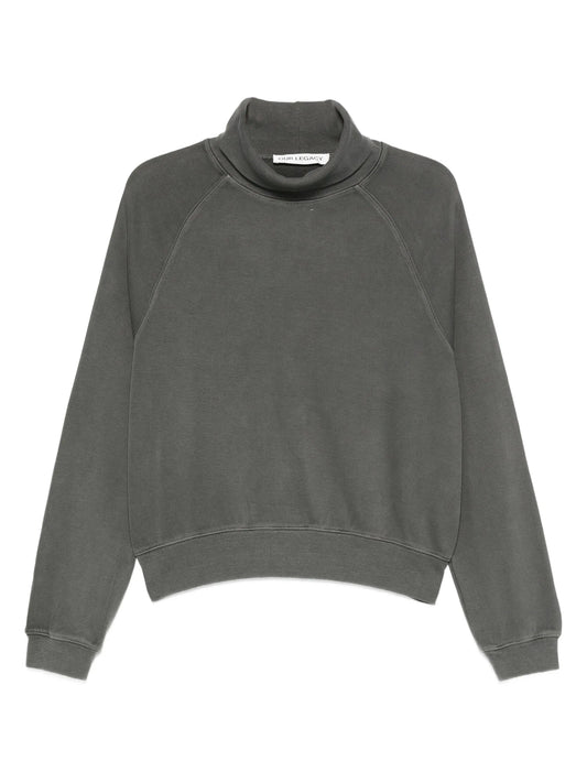 Scholar raglan-sleeve roll-neck sweatshirt