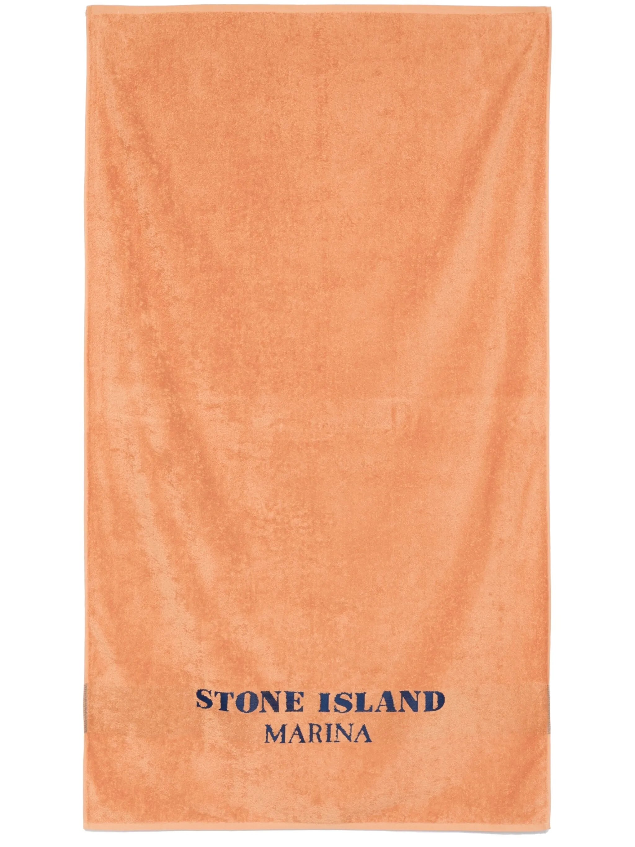 logo-embroidered beach towel