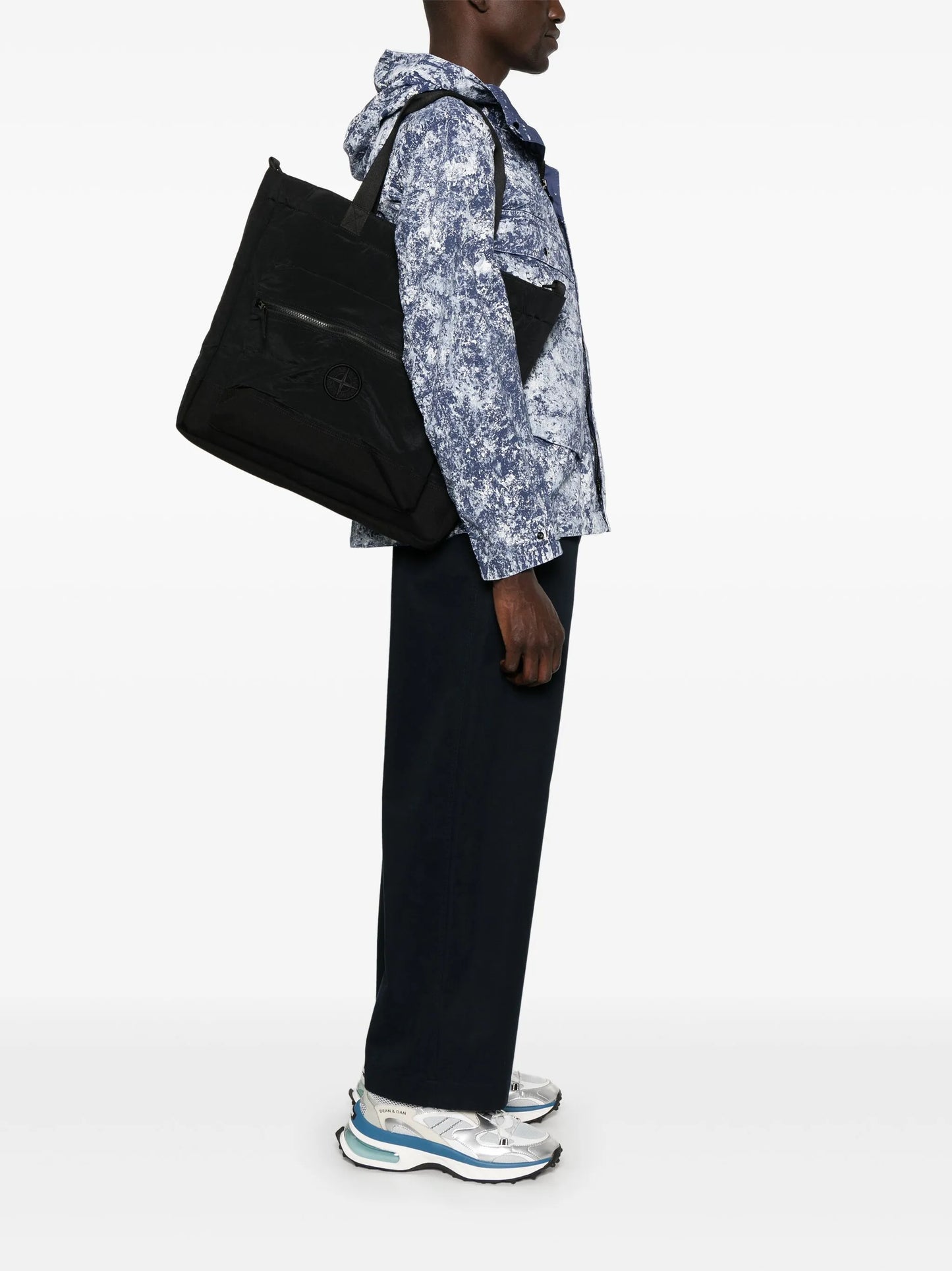 Compass-patch tote bag