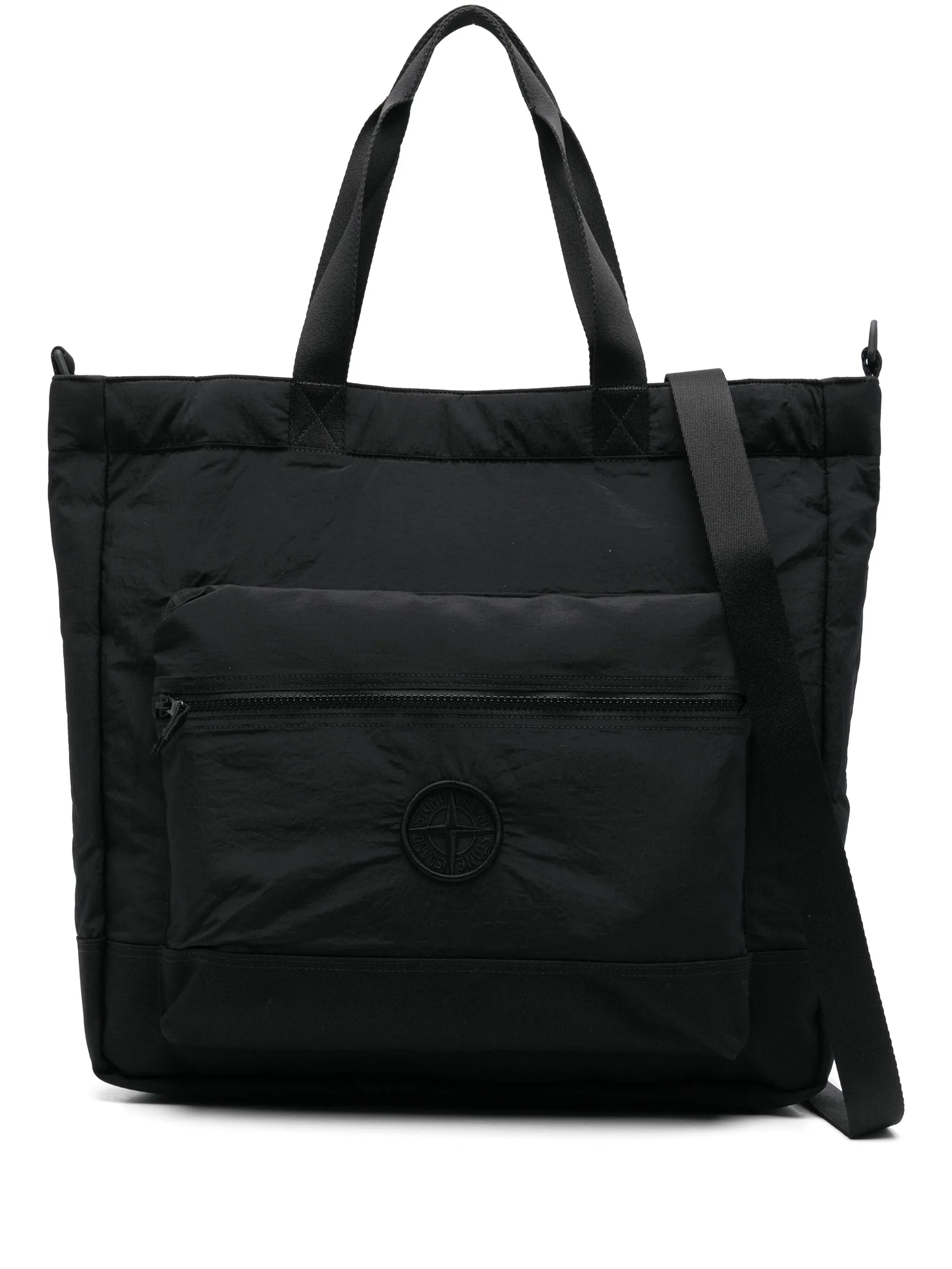 Compass-patch tote bag