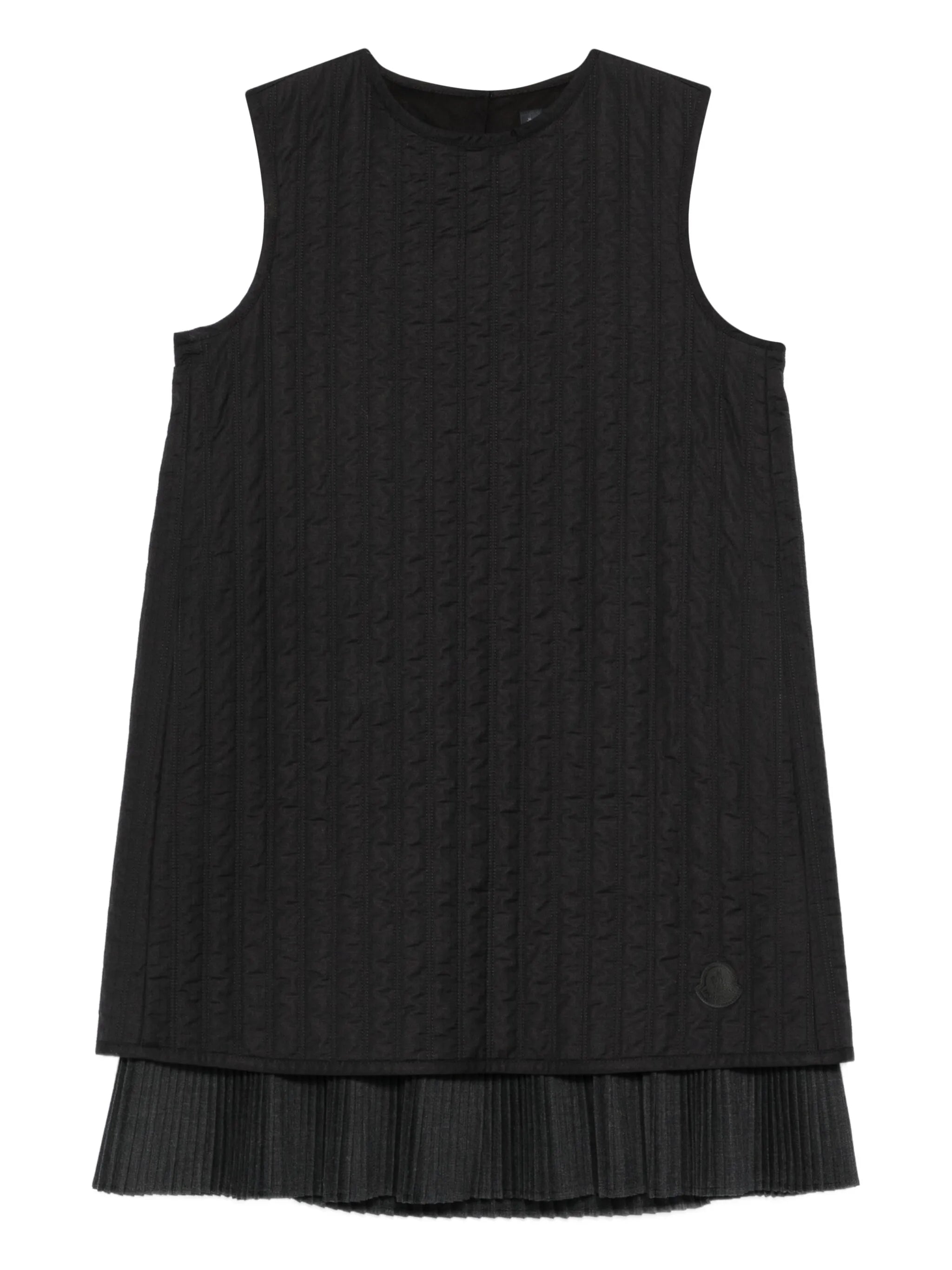 quilted pleated mini dress
