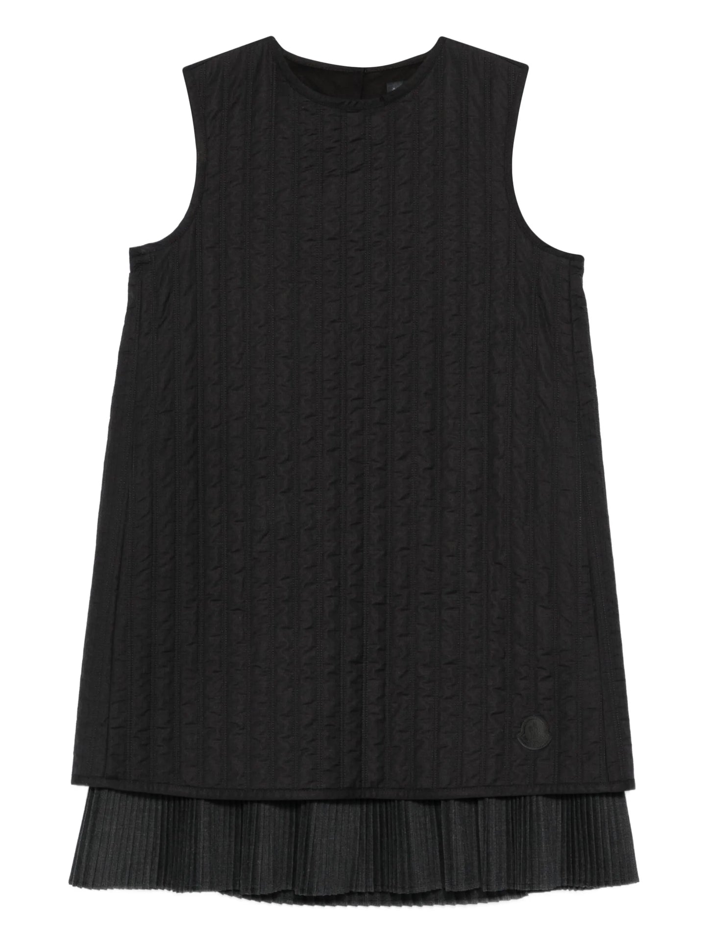 quilted pleated mini dress