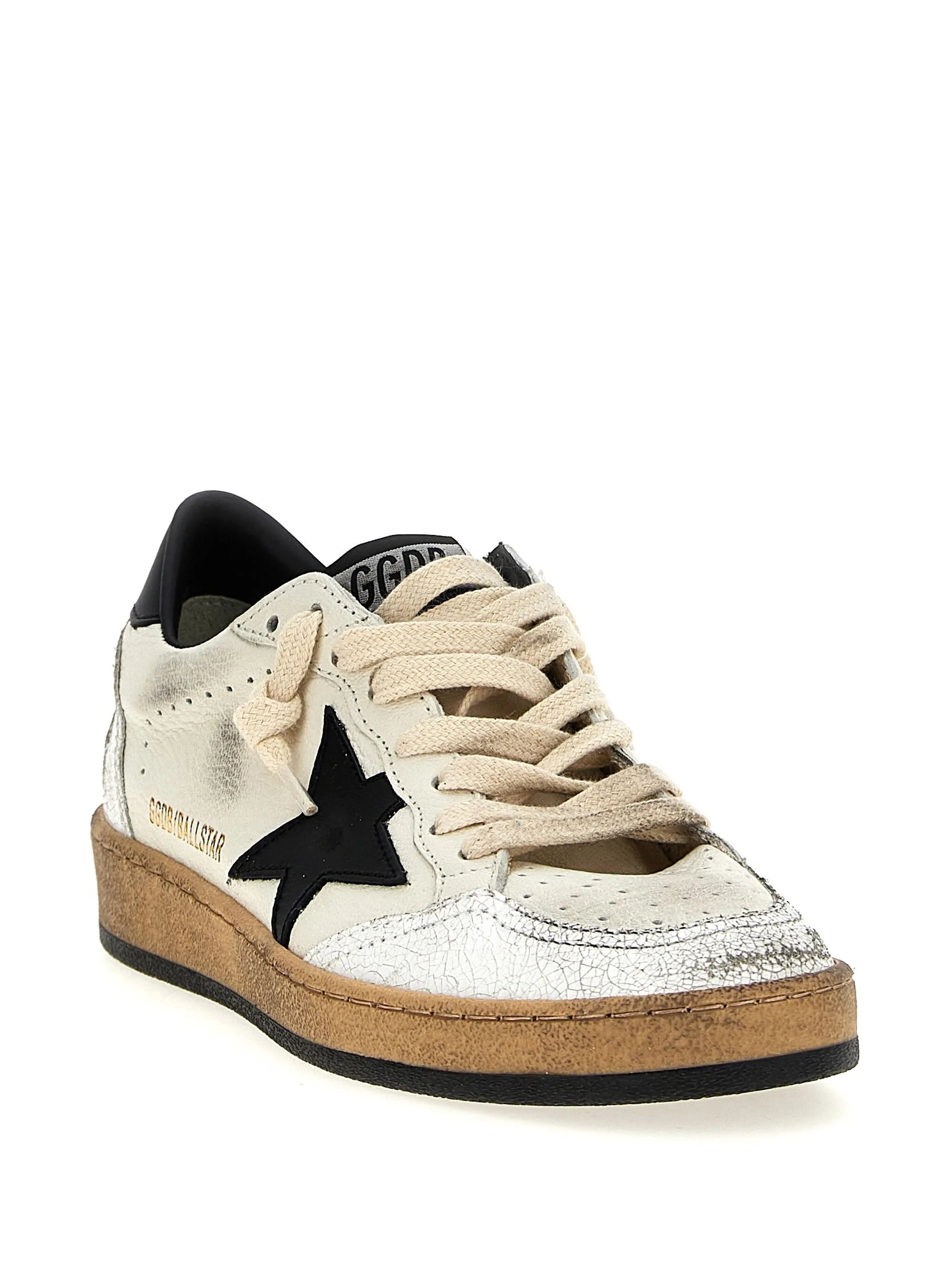 Ball Star trainers in nappa with black star and black heel tab