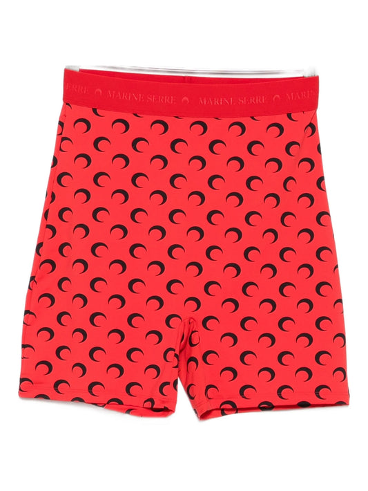 crescent moon-motif tights