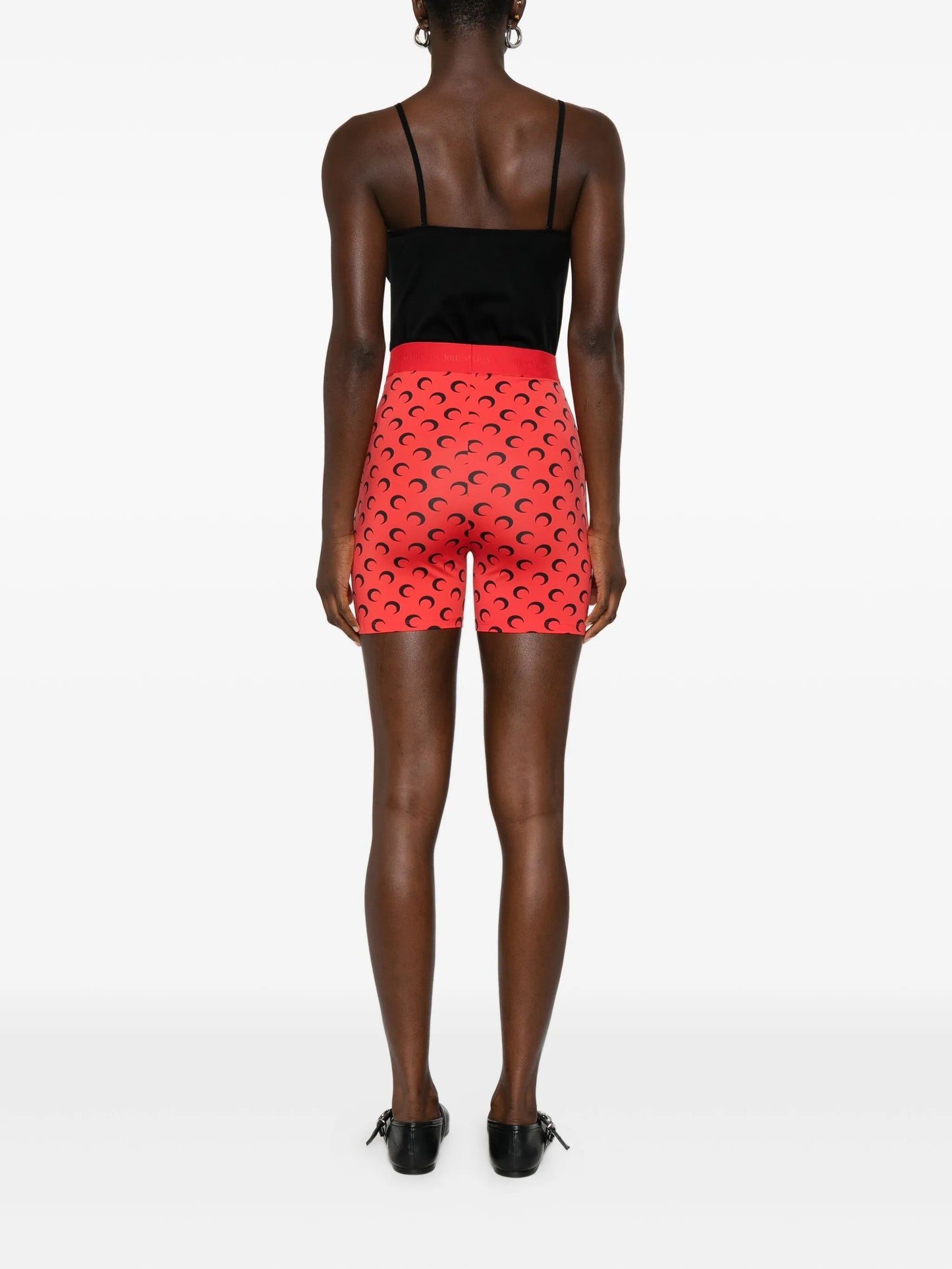 crescent moon-motif tights