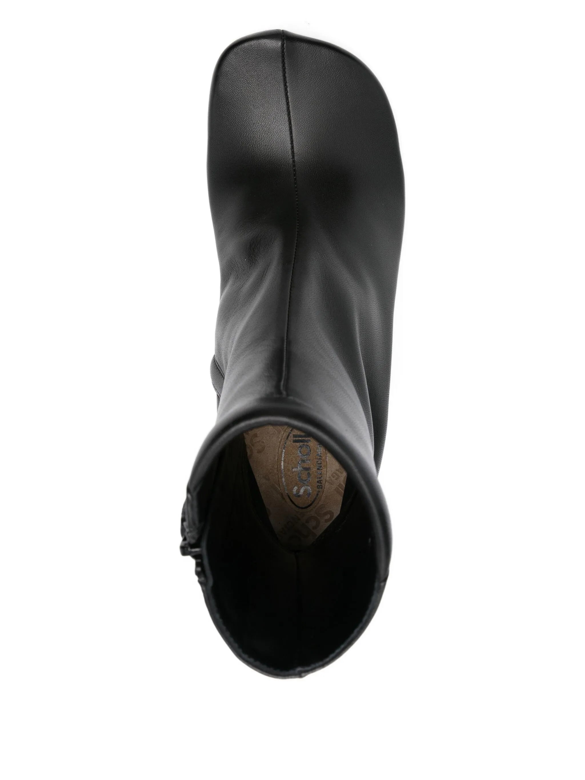 75mm leather square-toe boots