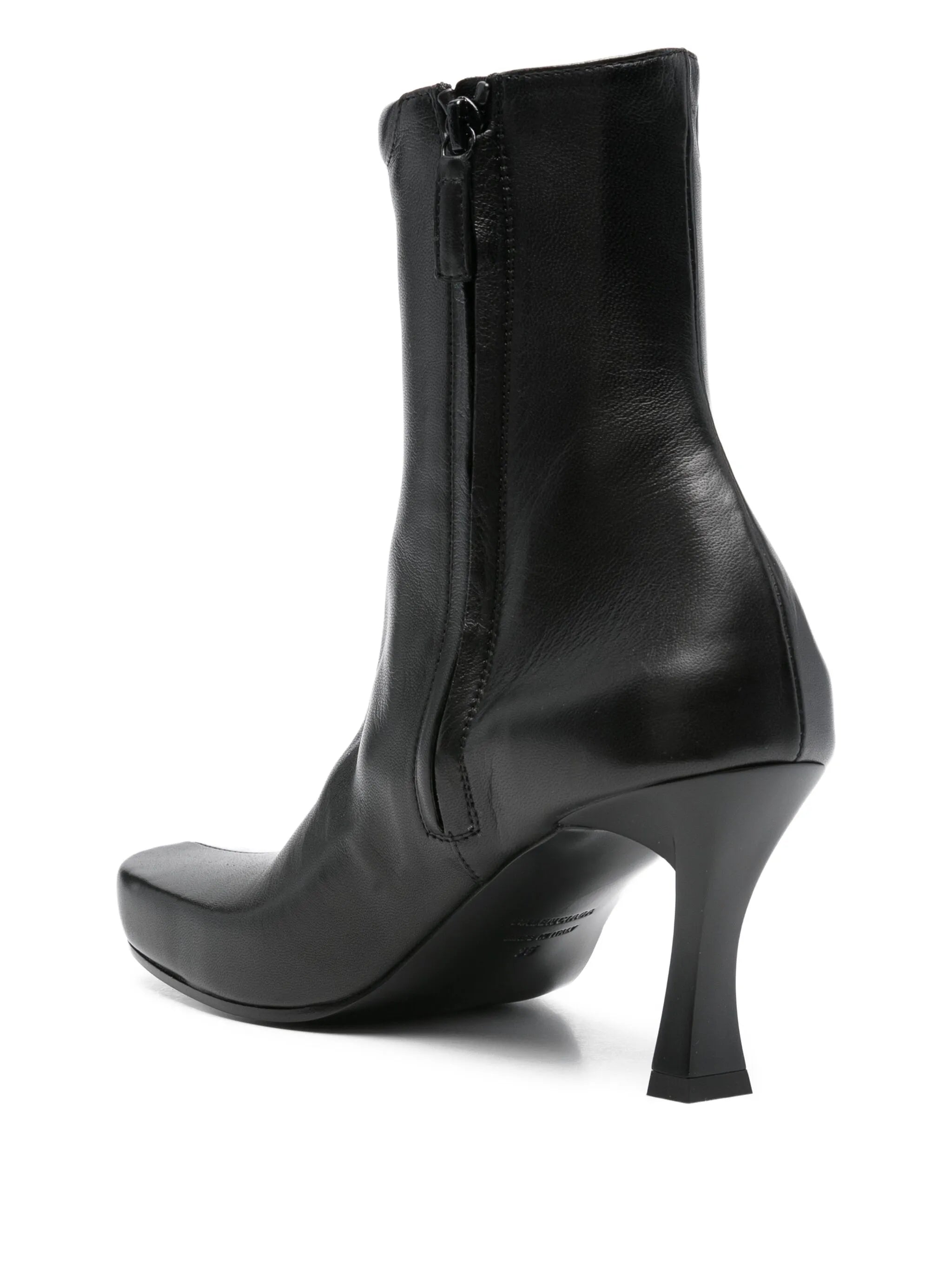 75mm leather square-toe boots