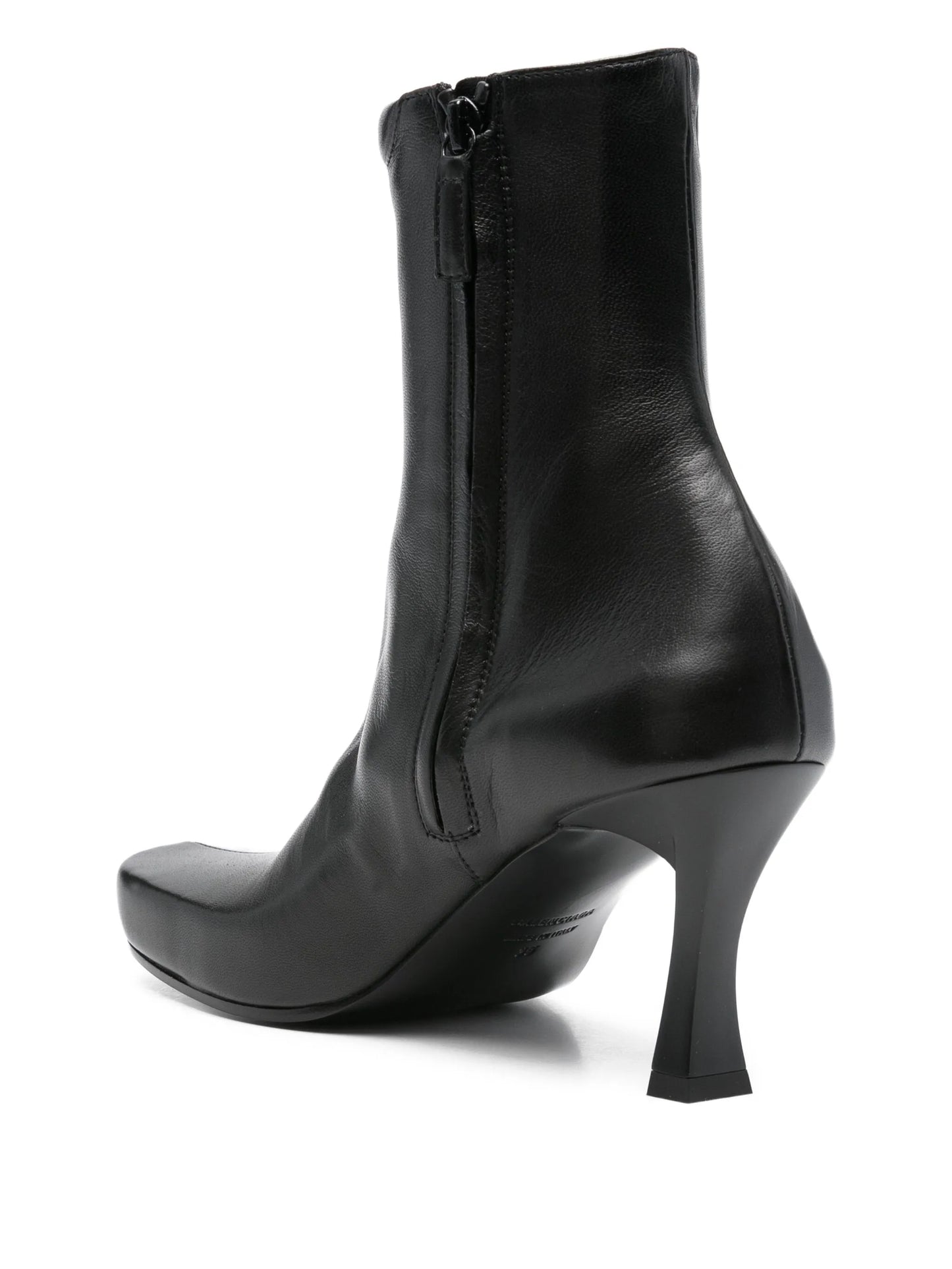 75mm leather square-toe boots
