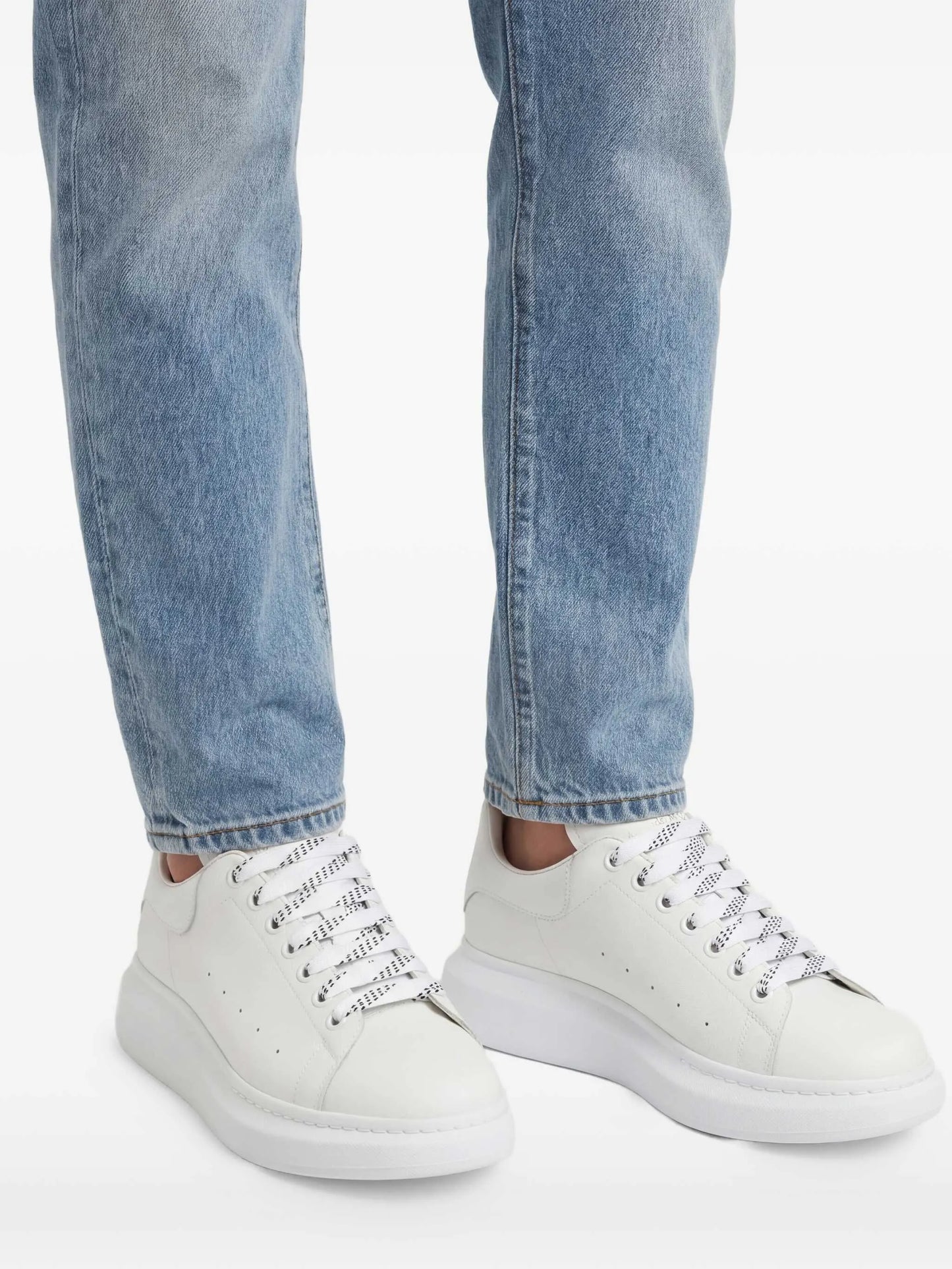 Oversized leather sneakers
