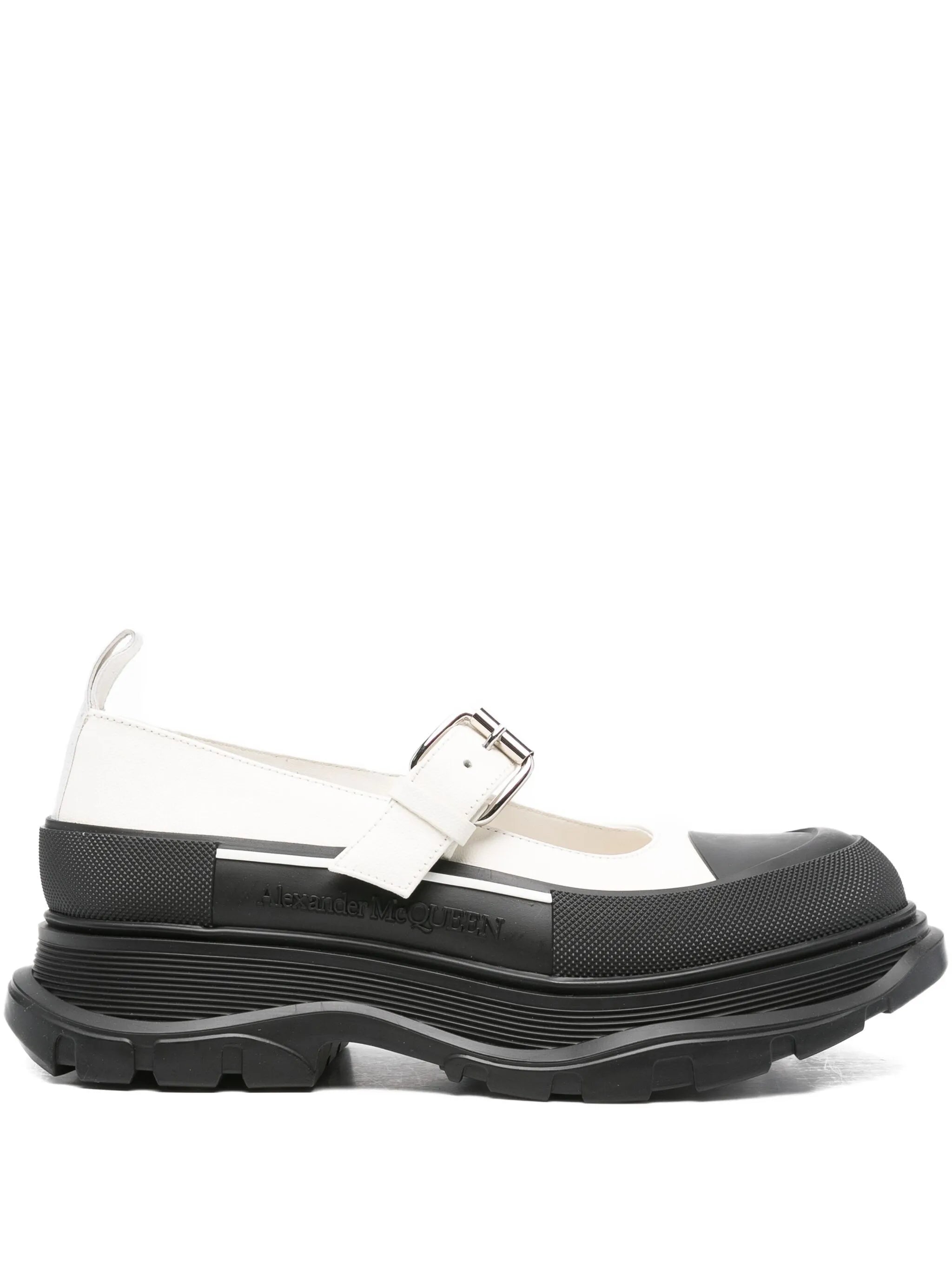 45mm buckle-strap leather pumps