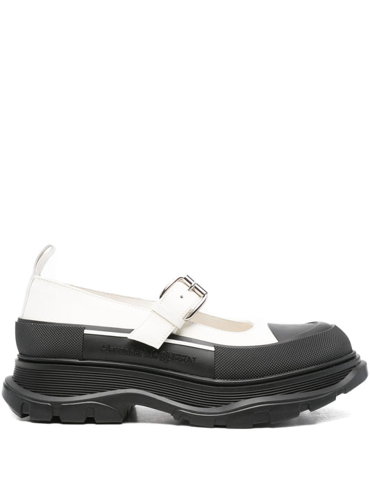 45mm buckle-strap leather pumps