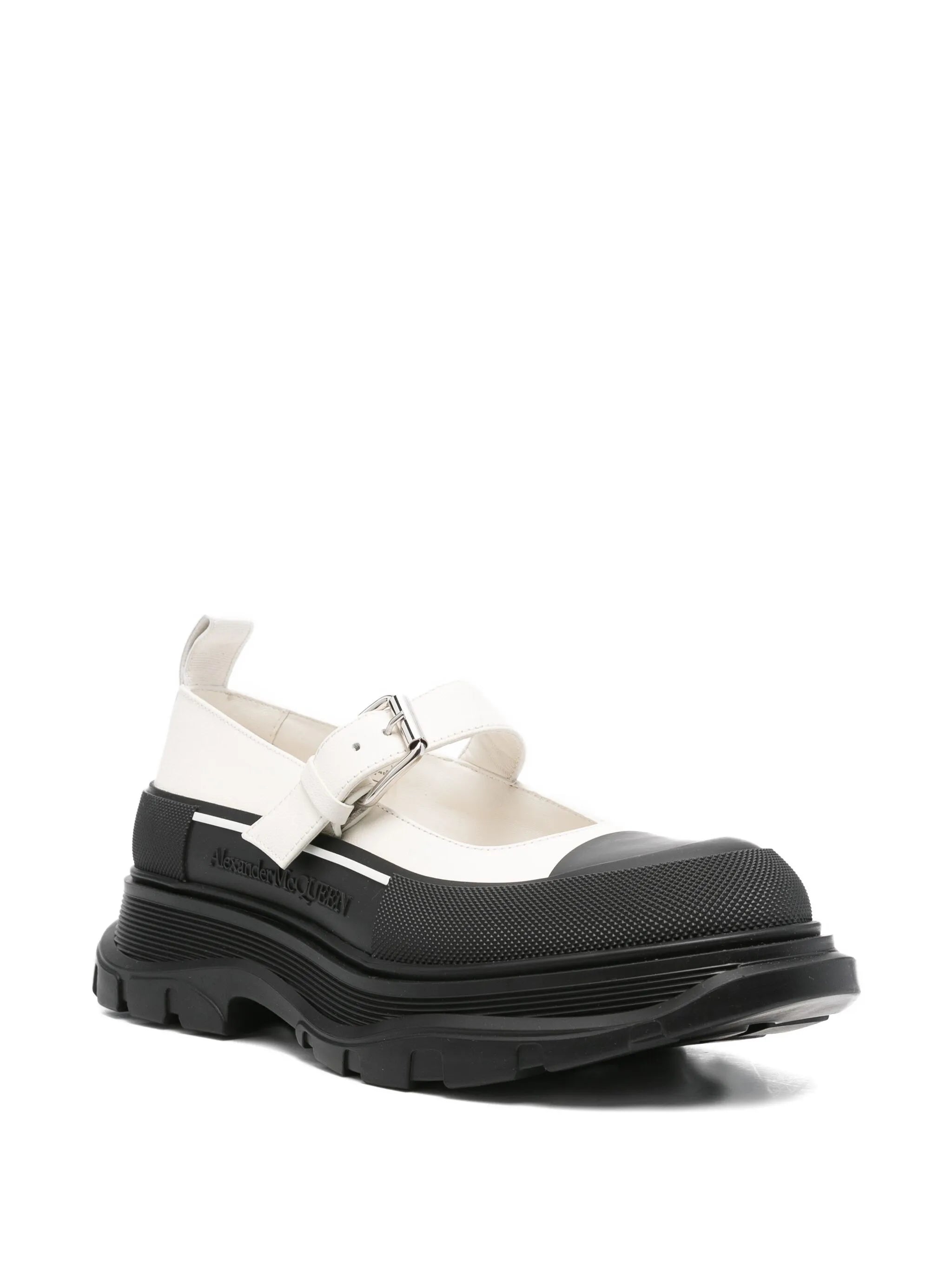 45mm buckle-strap leather pumps
