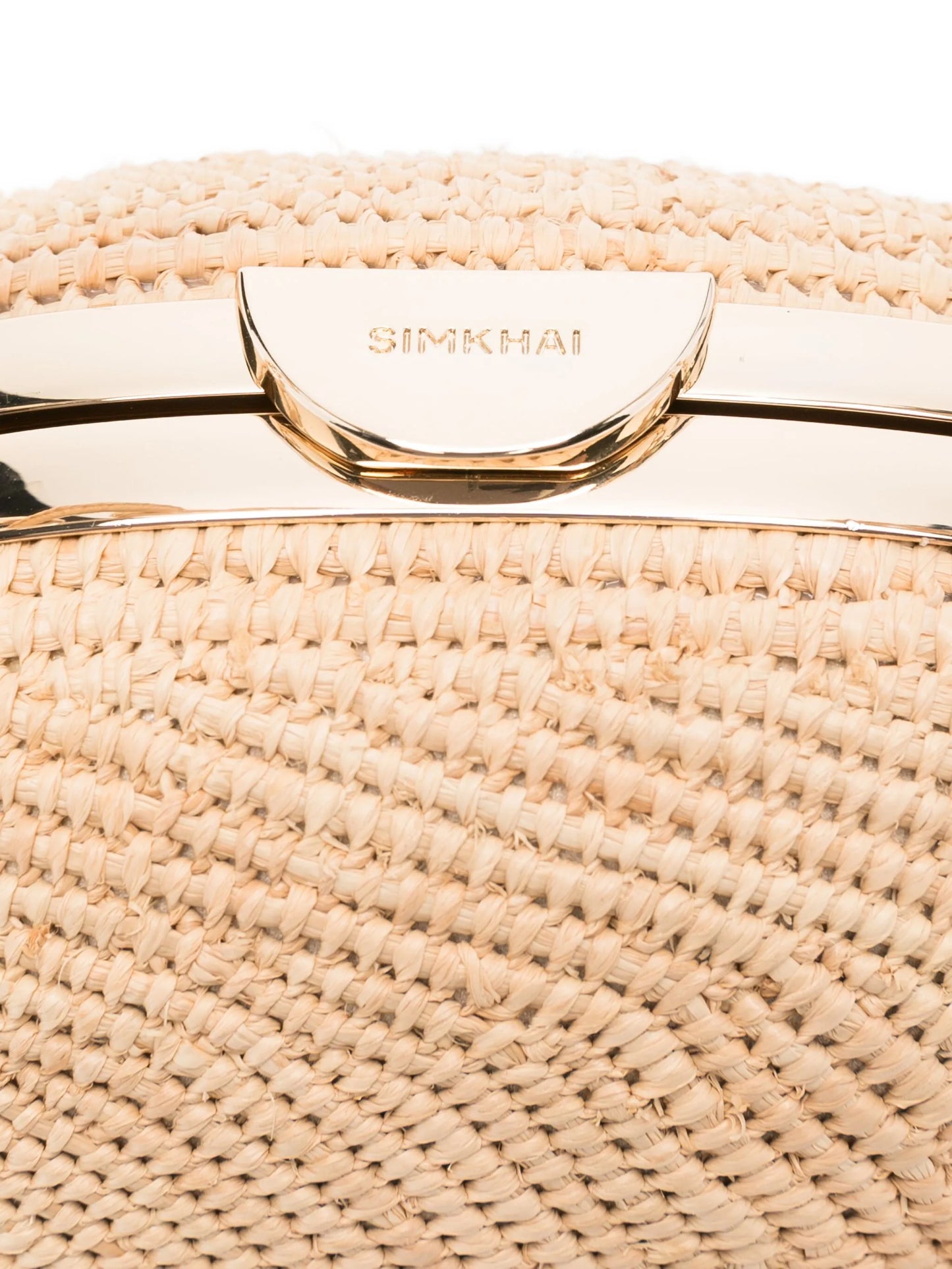 Bridget raffia chain clutch bag