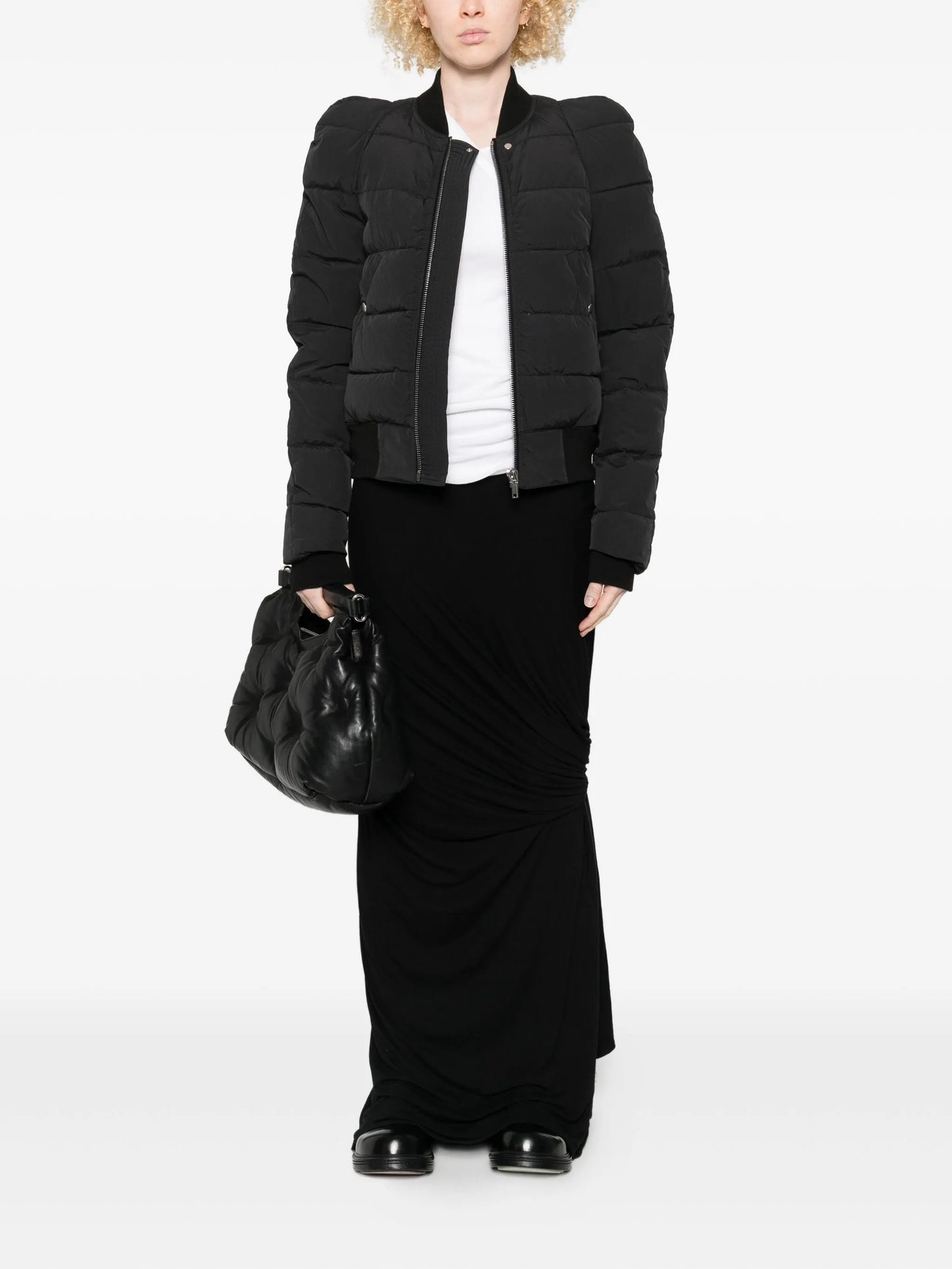 quilted zip-up puffer jacket