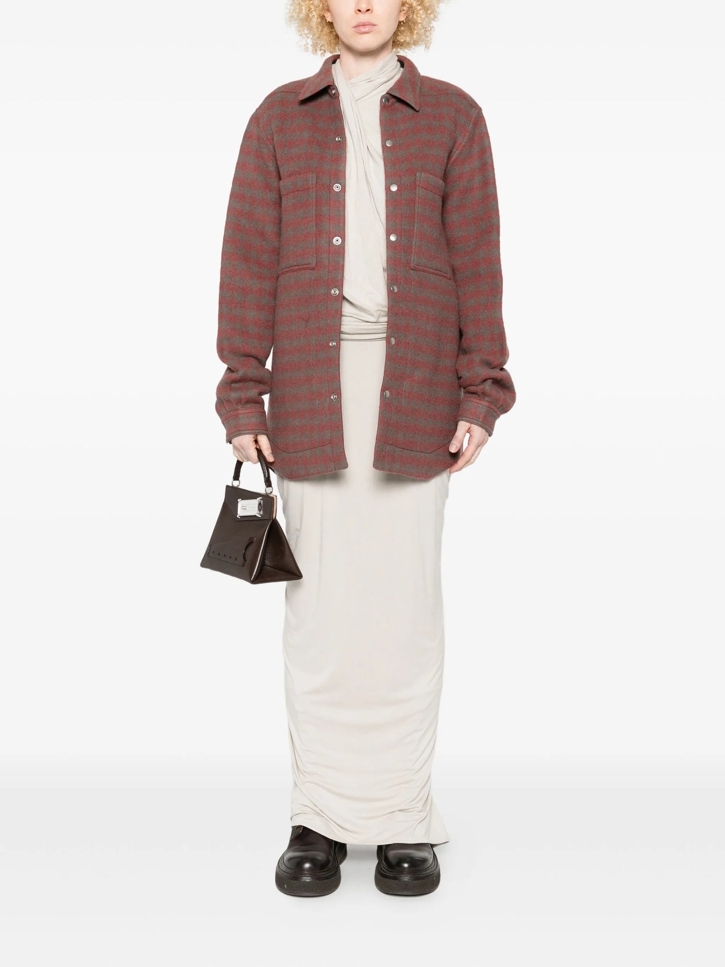 checked patch-pocket shirt