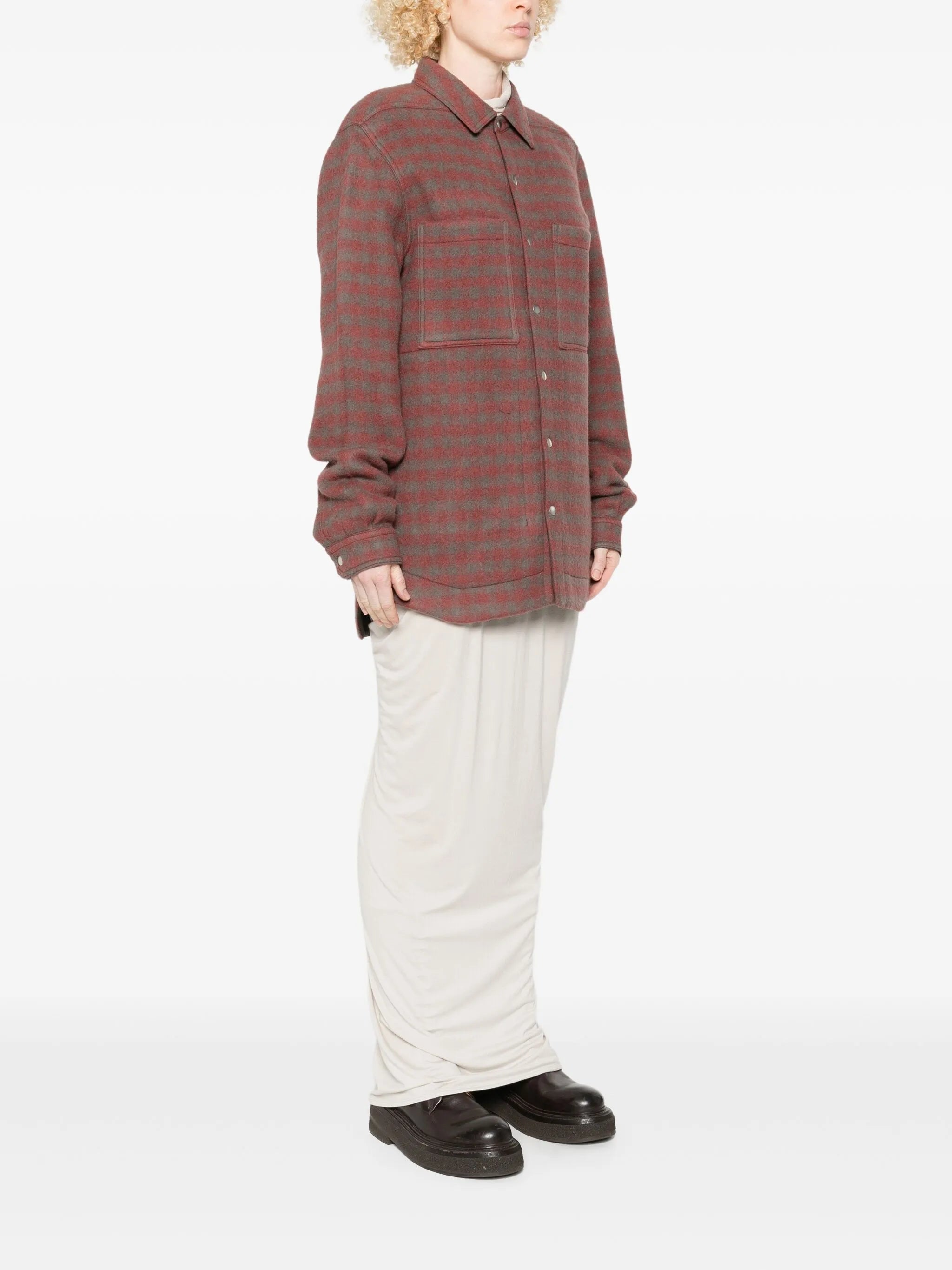 checked patch-pocket shirt