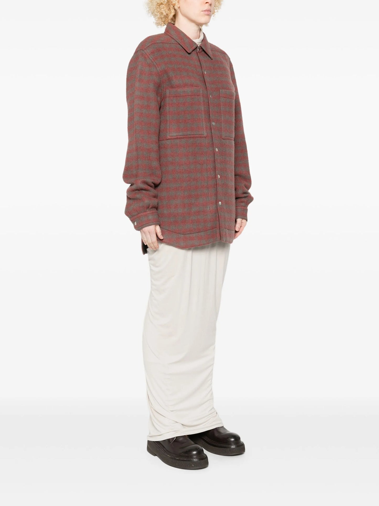 checked patch-pocket shirt