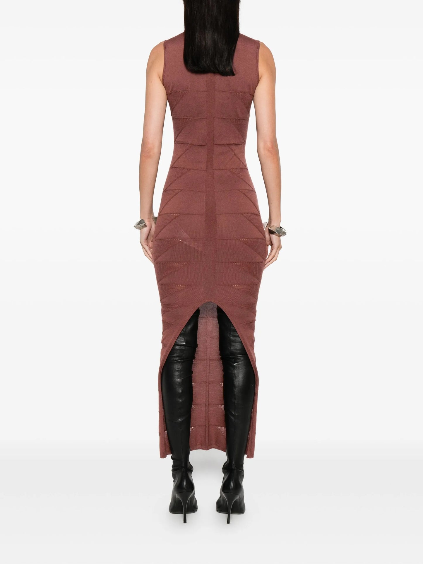 knitted sleeveless midi dress