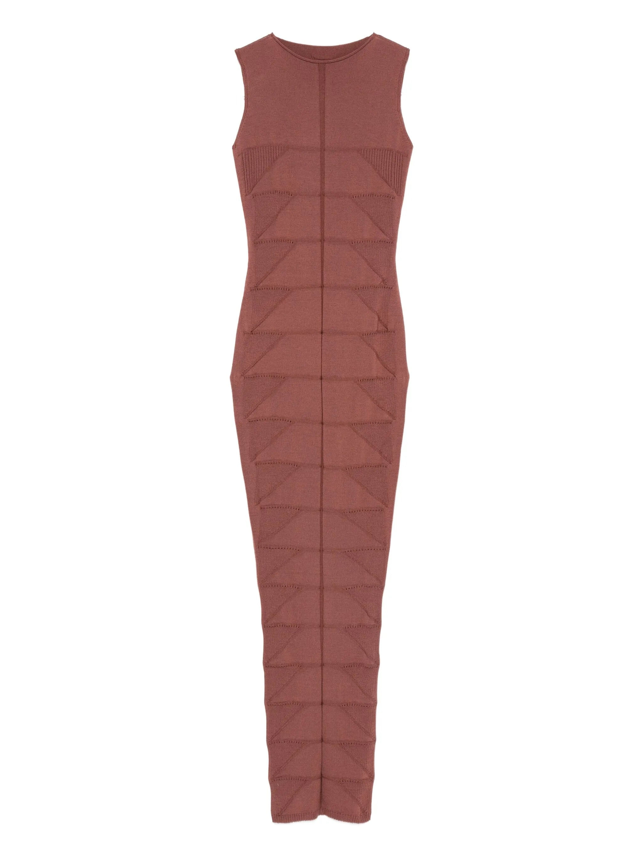 knitted sleeveless midi dress