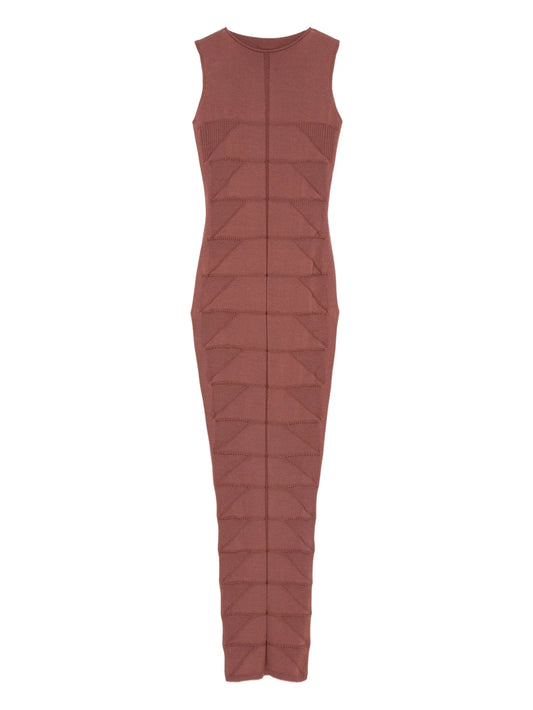 knitted sleeveless midi dress