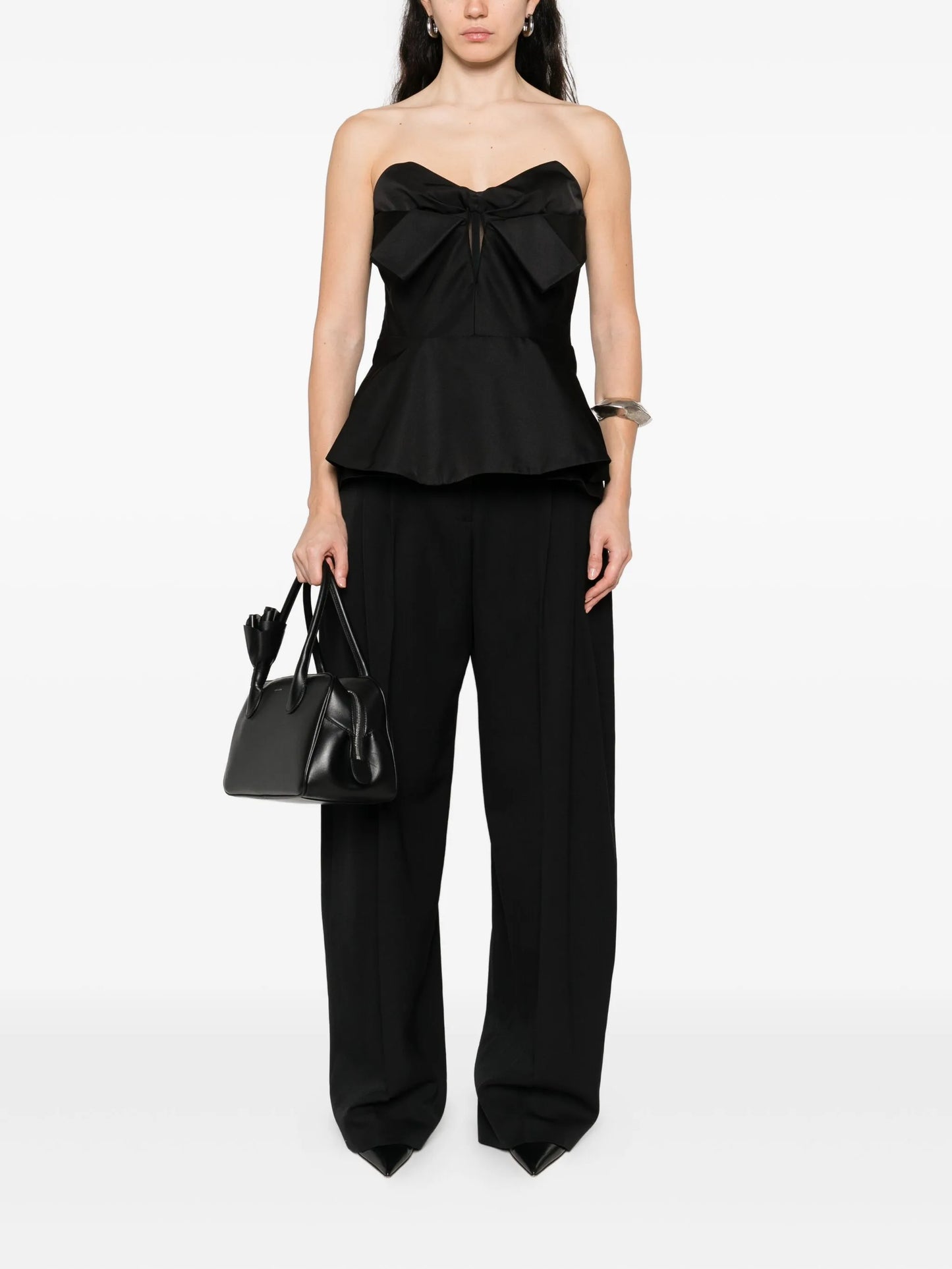 cotton tapered trousers