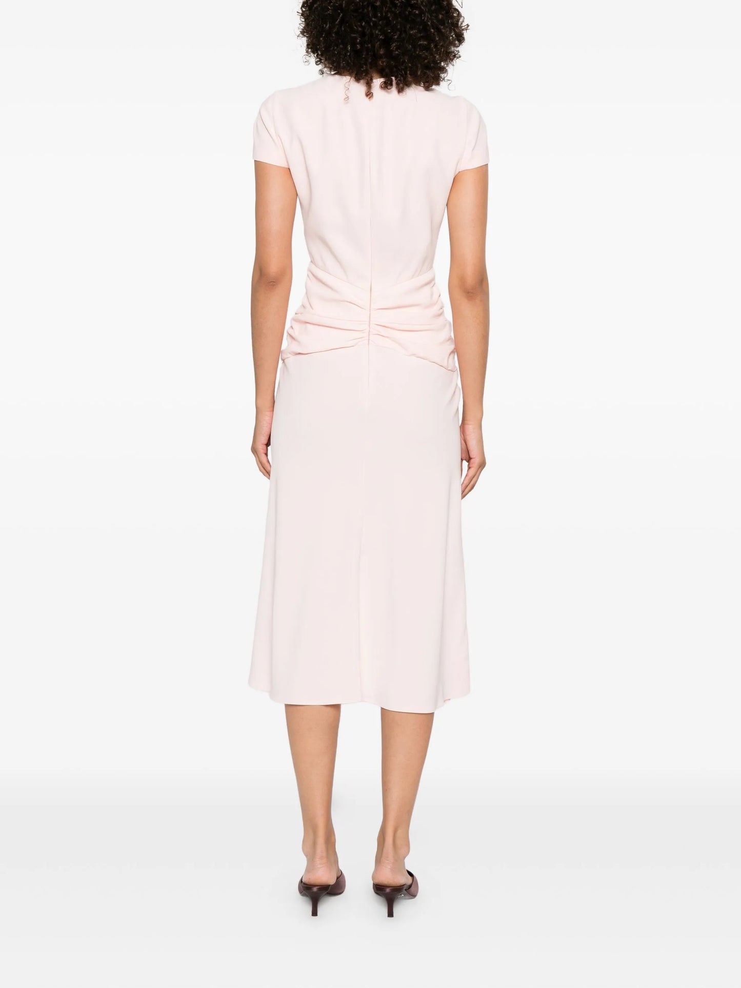 twist-detail midi dress