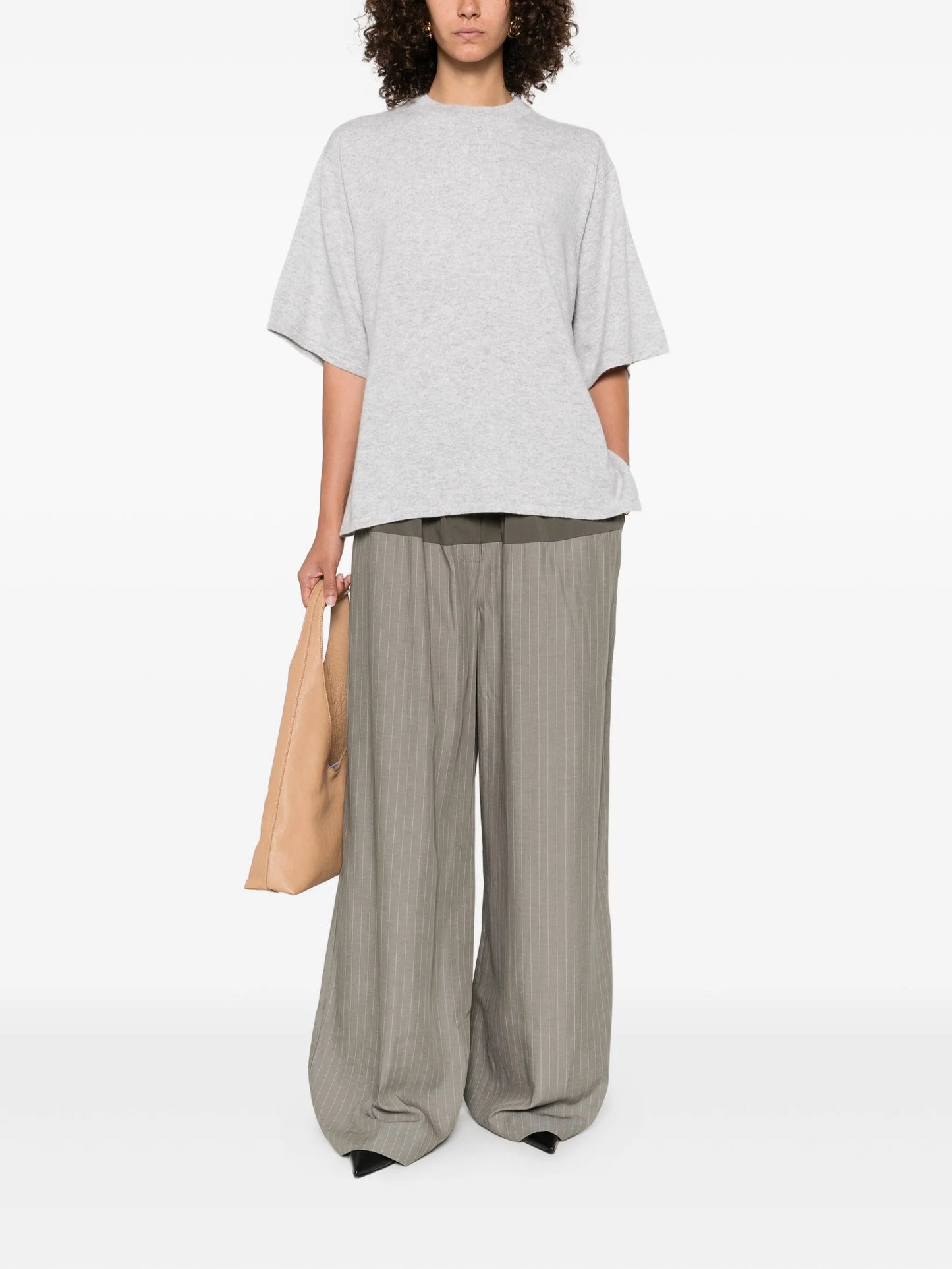 short-sleeve cashmere T-shirt
