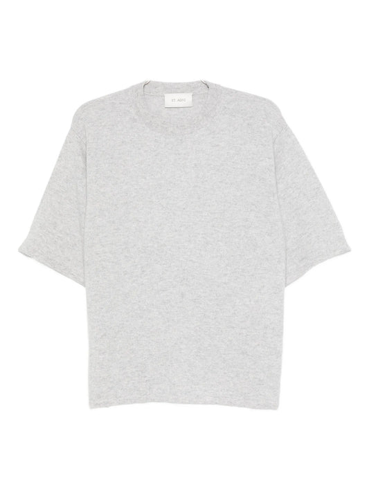 short-sleeve cashmere T-shirt