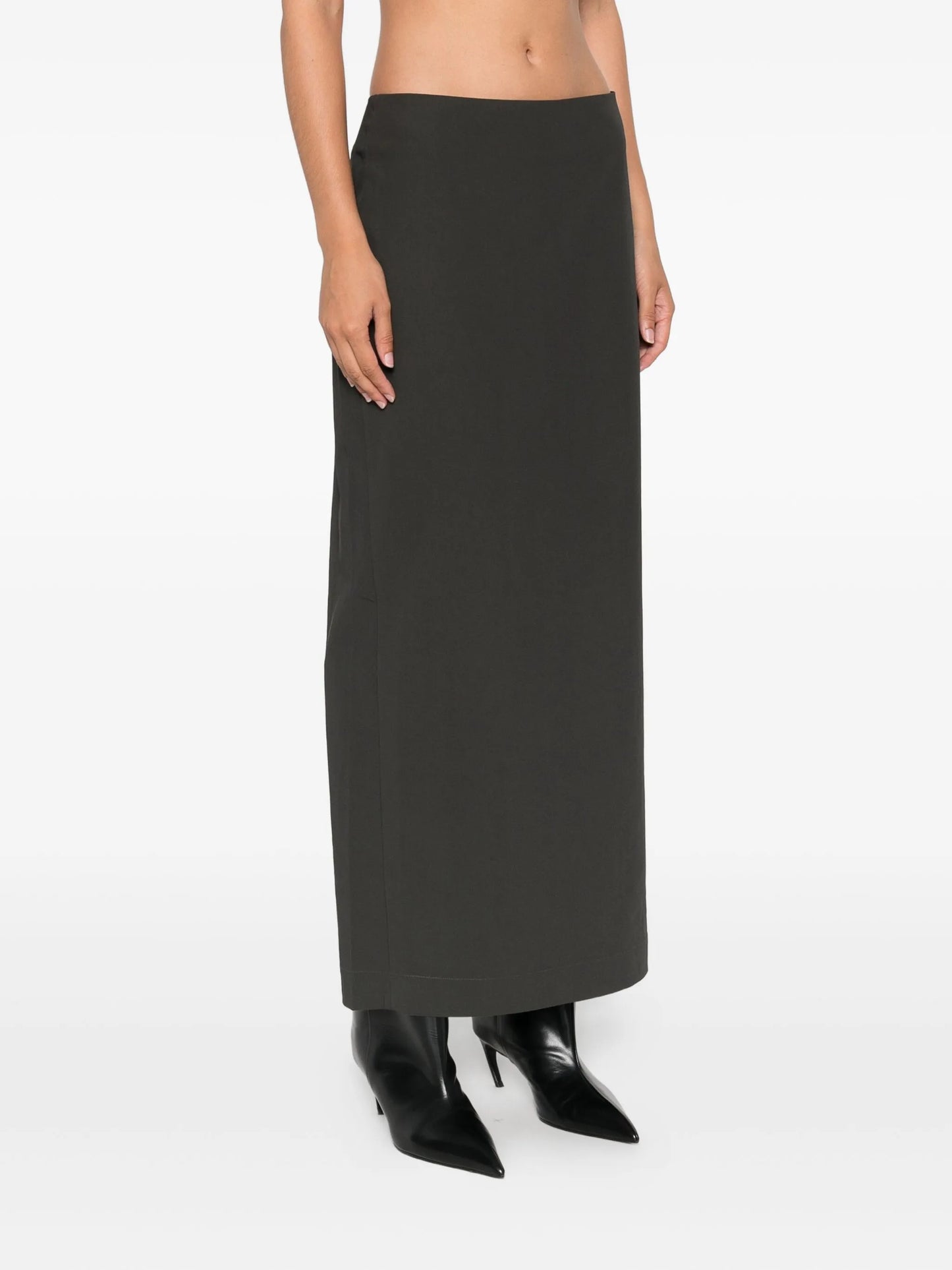 low-waist column maxi skirt
