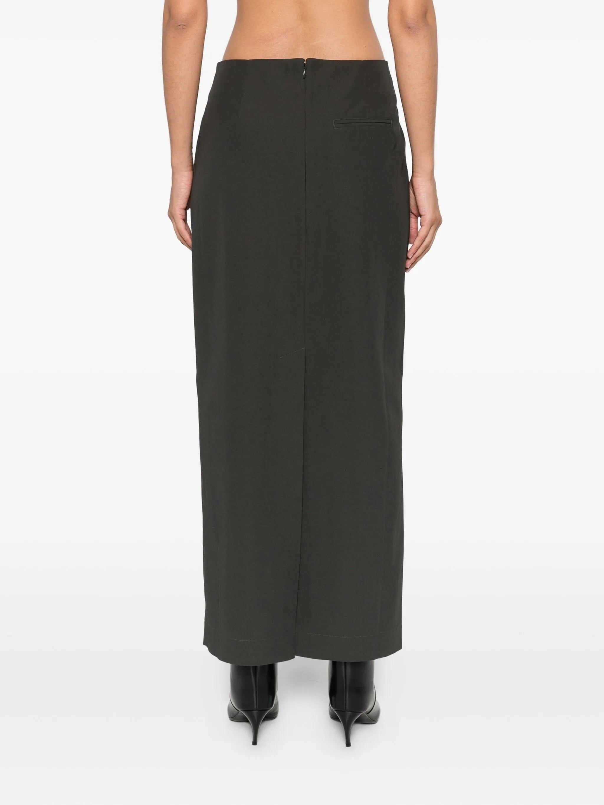 low-waist column maxi skirt