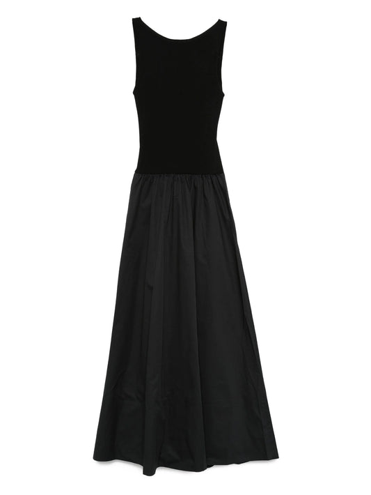panelled ribbed maxi dress
