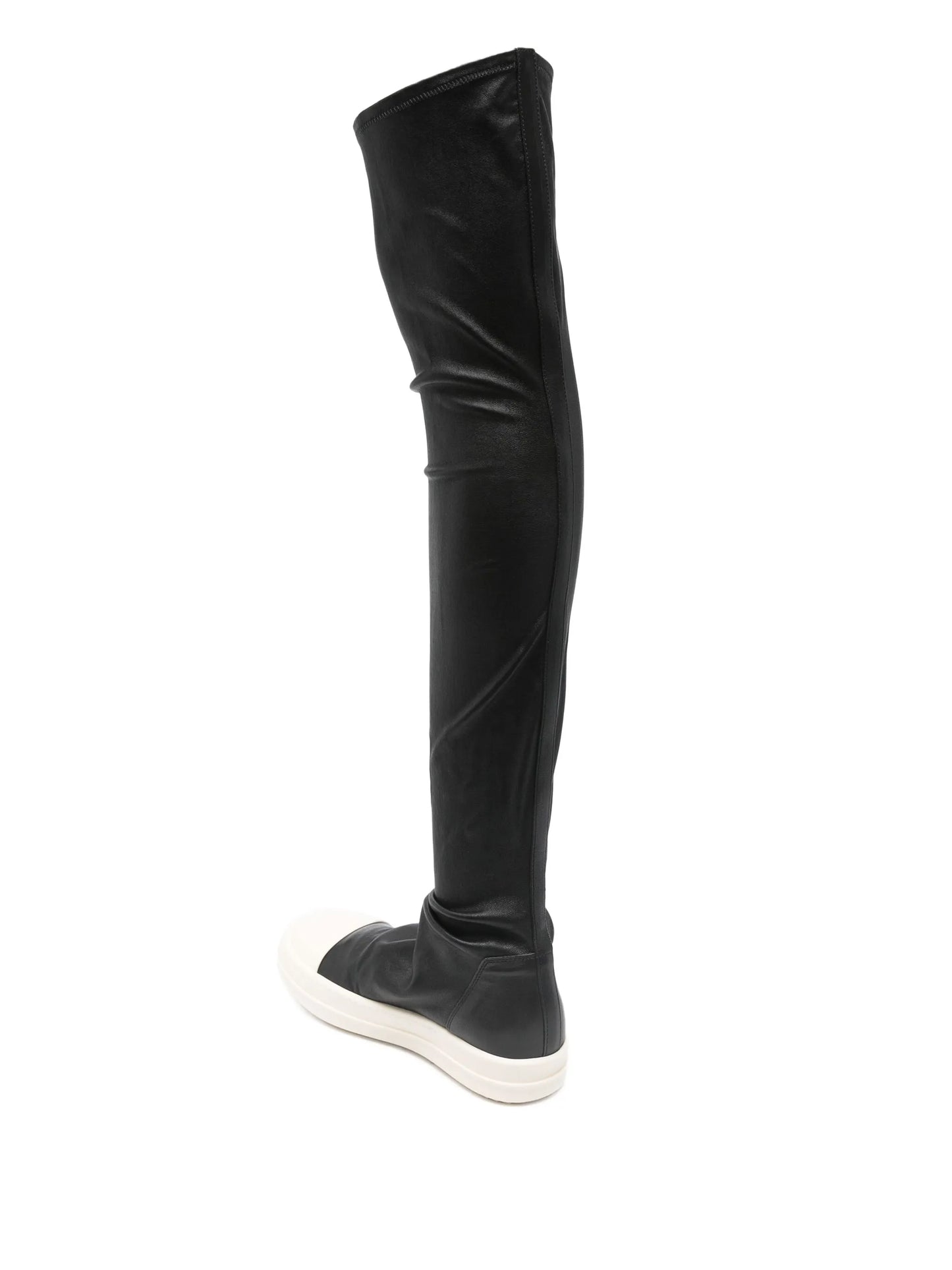 leather over-the-knee sneakers