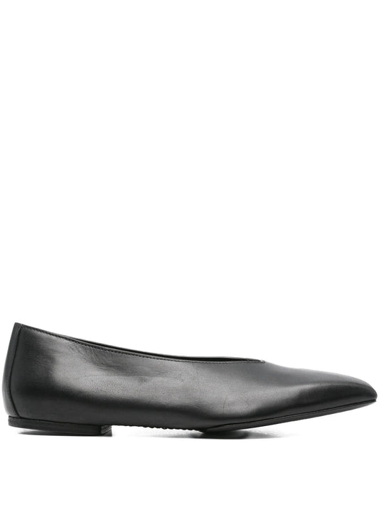 leather ballet flats