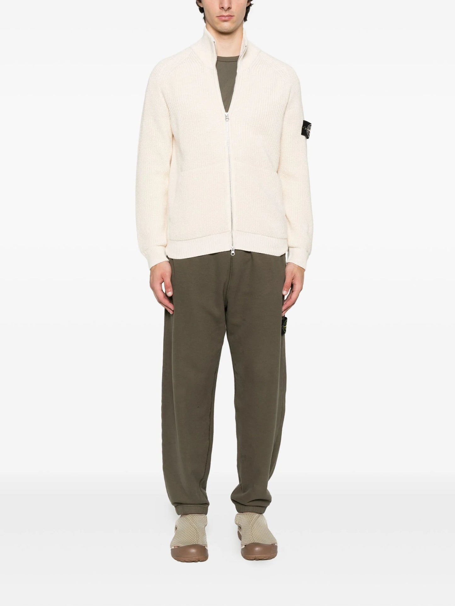 Raw Beauty zip-up cardigan
