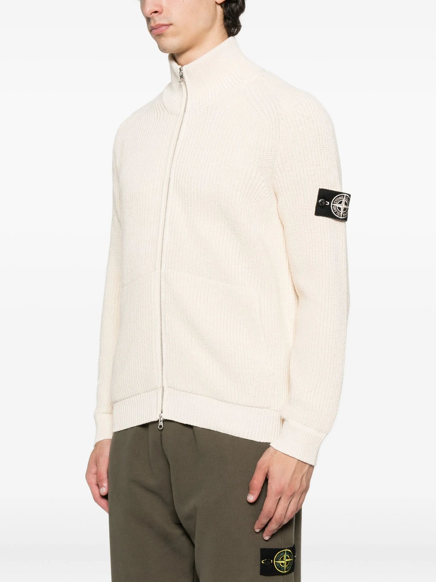 Raw Beauty zip-up cardigan
