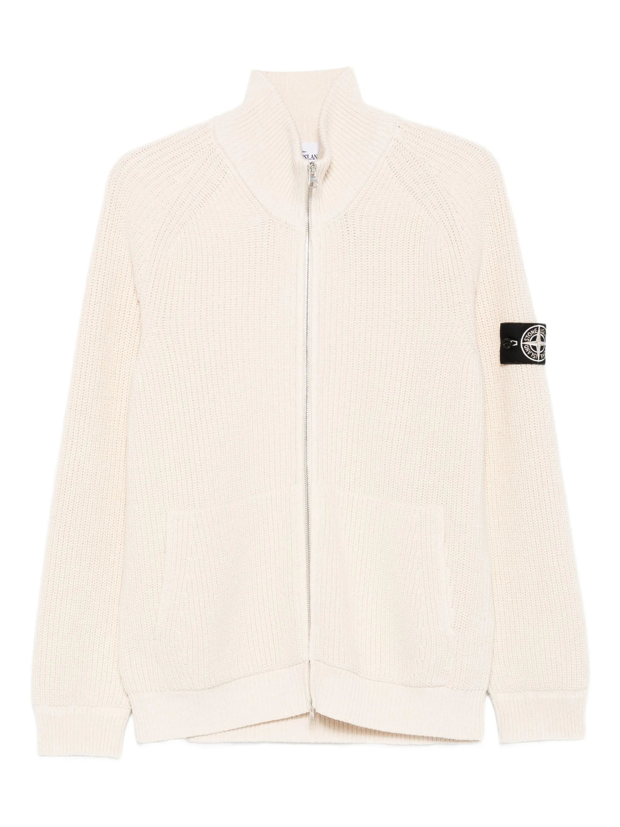 Raw Beauty zip-up cardigan