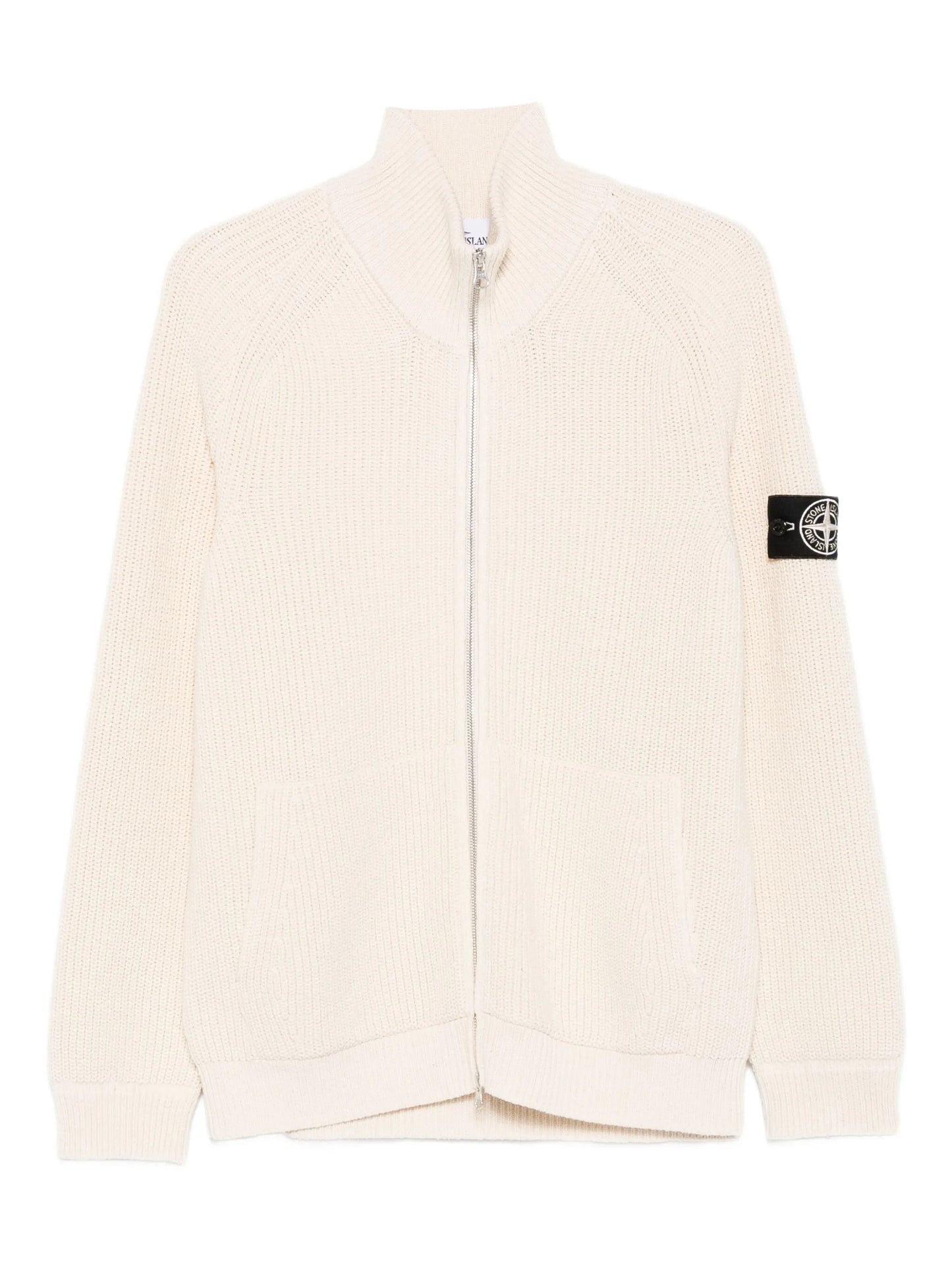 Raw Beauty zip-up cardigan