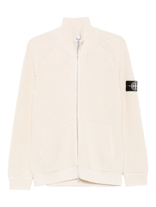 Raw Beauty zip-up cardigan