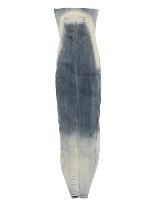 strapless denim dress