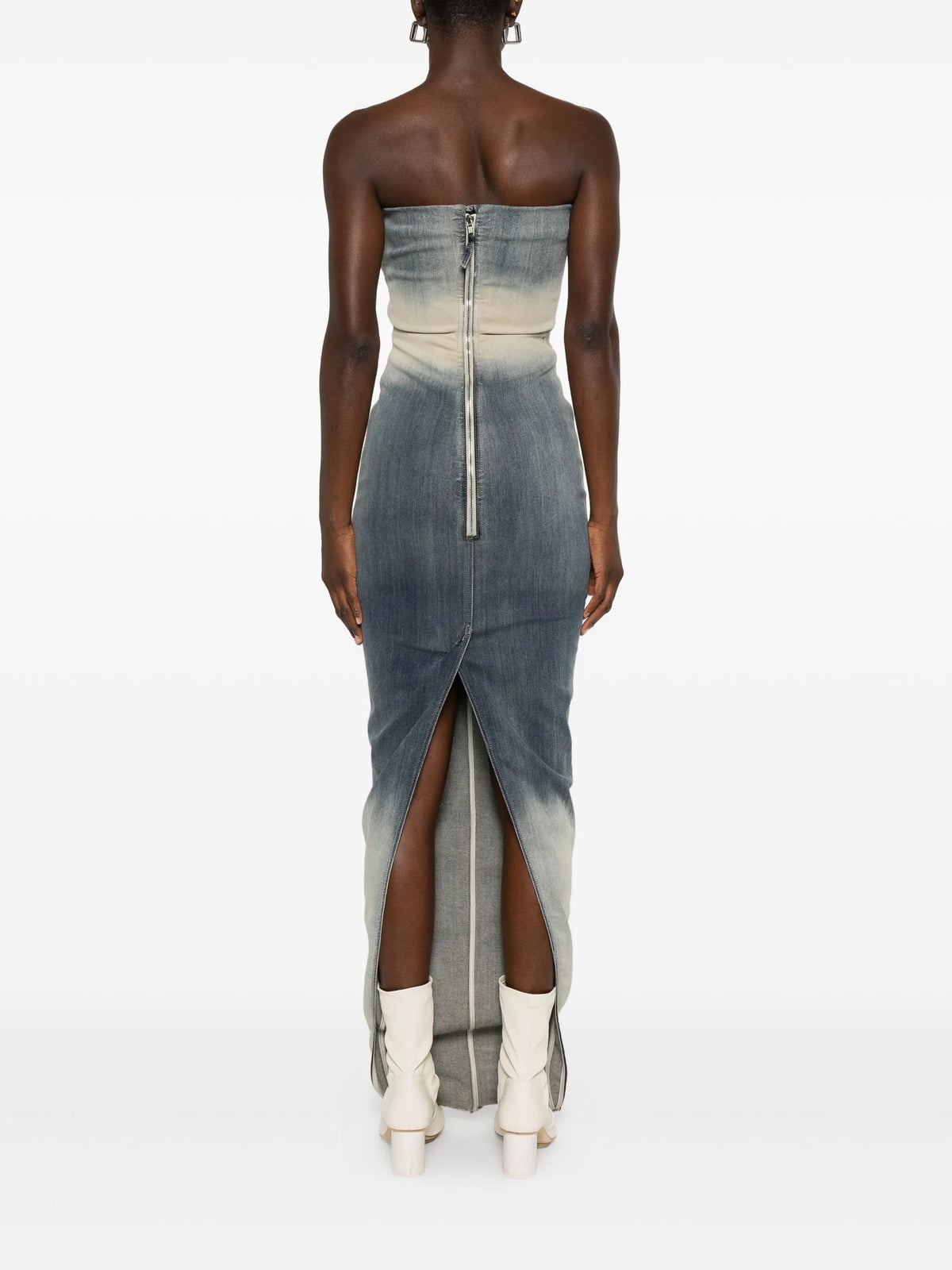 strapless denim dress