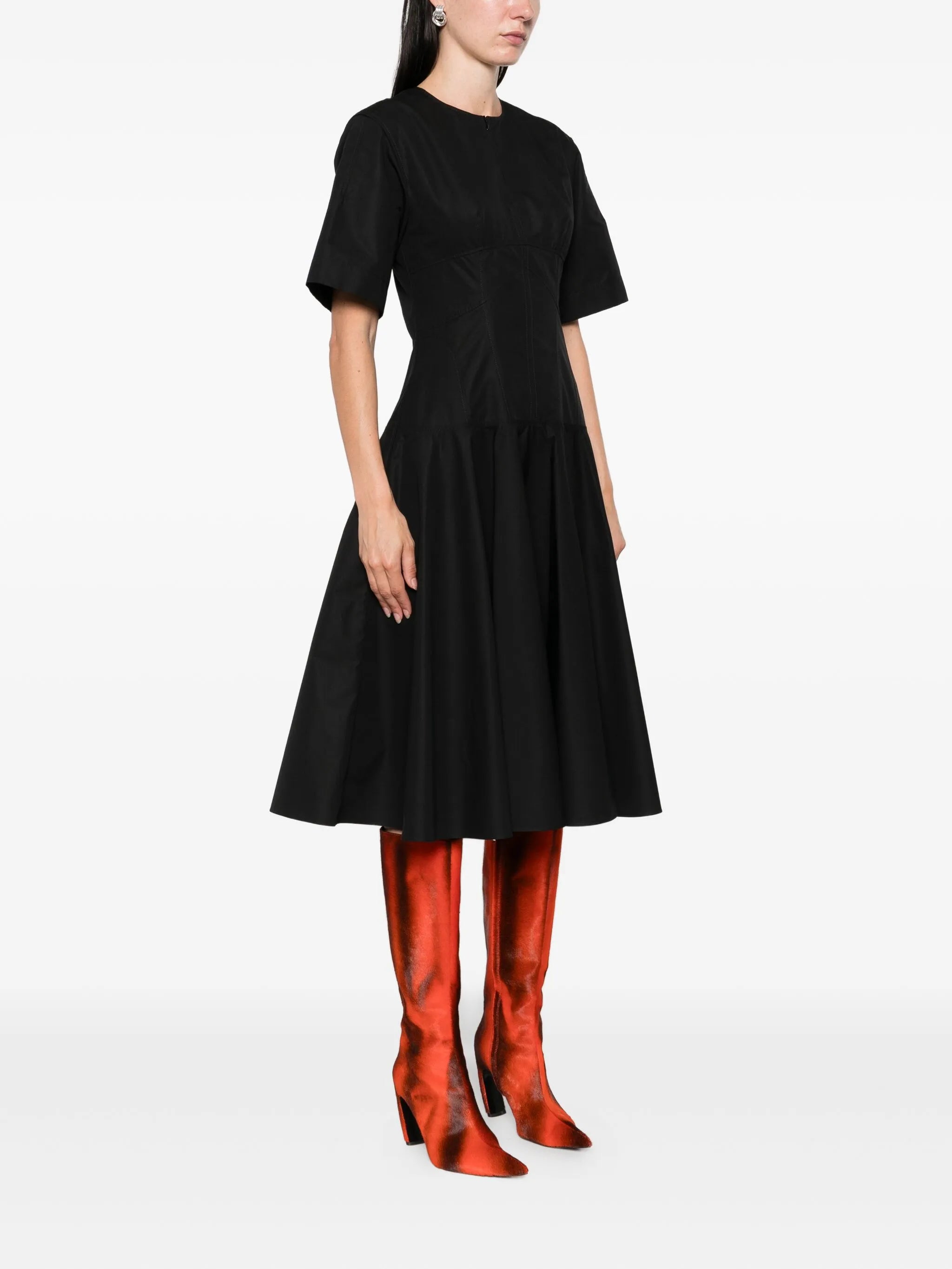 flared midi dress