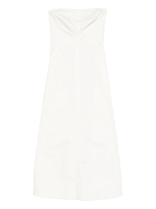 strapless midi dress