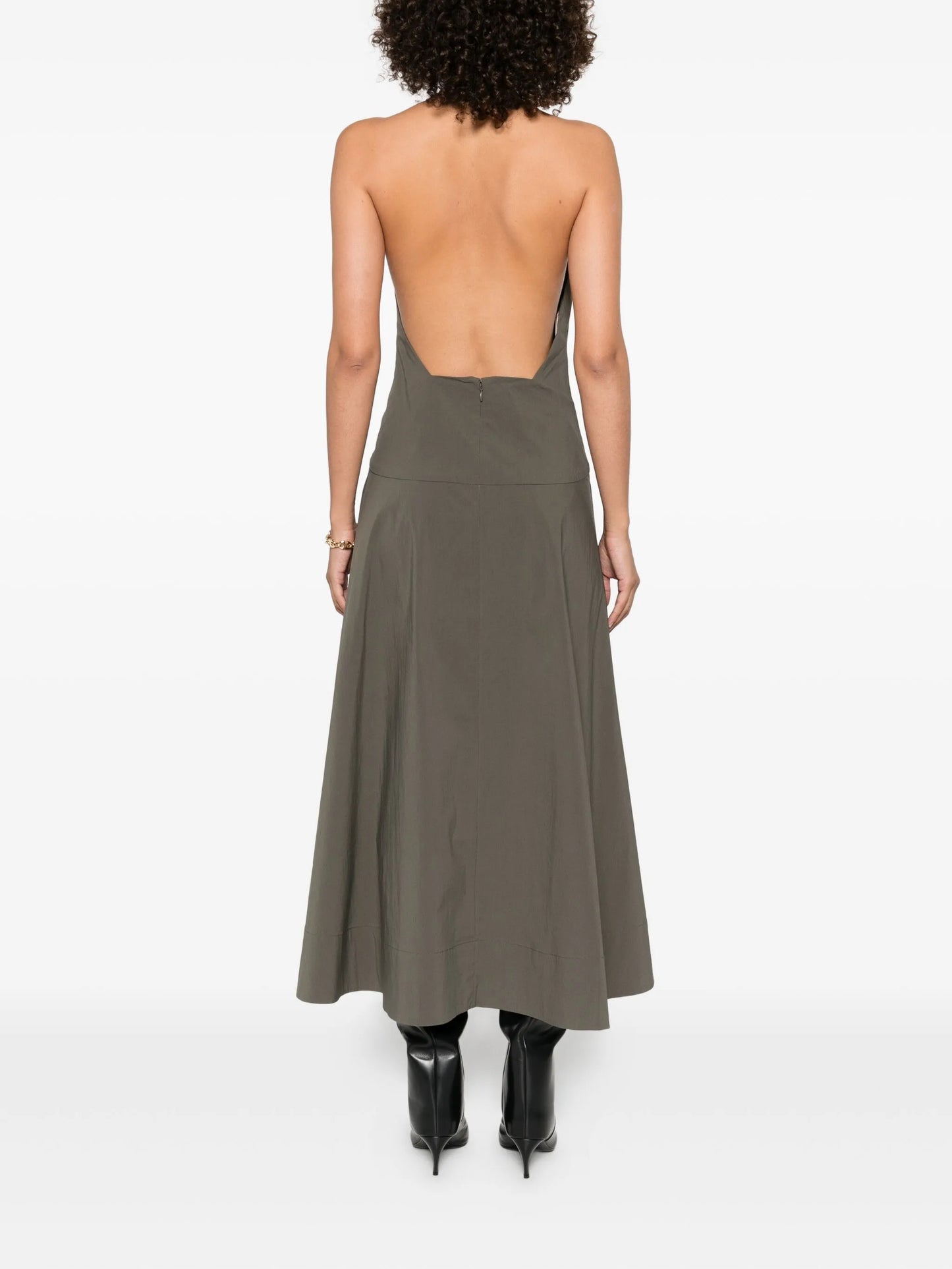 halterneck sleeveless maxi dress