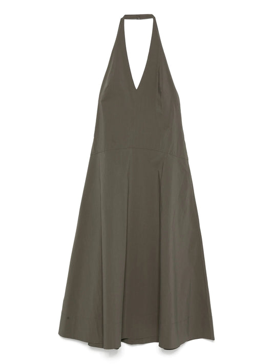 halterneck sleeveless maxi dress