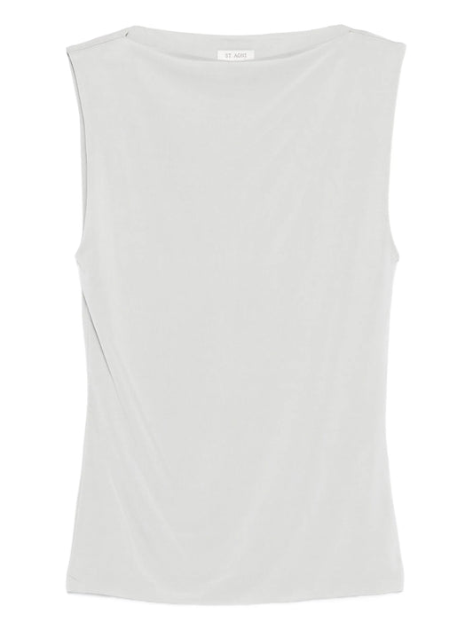 boat-neck jersey top