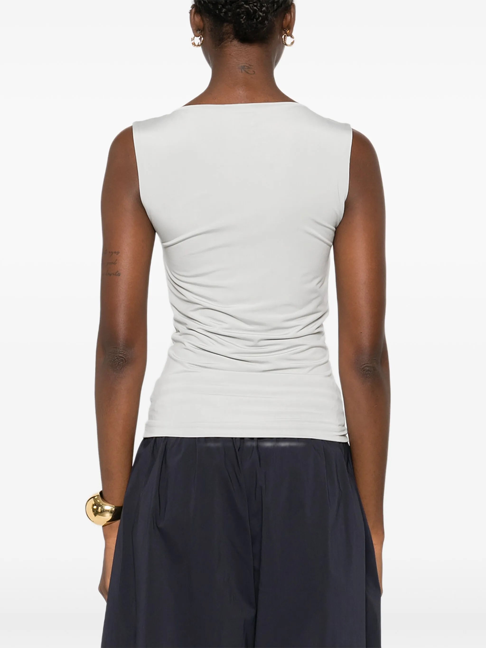 boat-neck jersey top