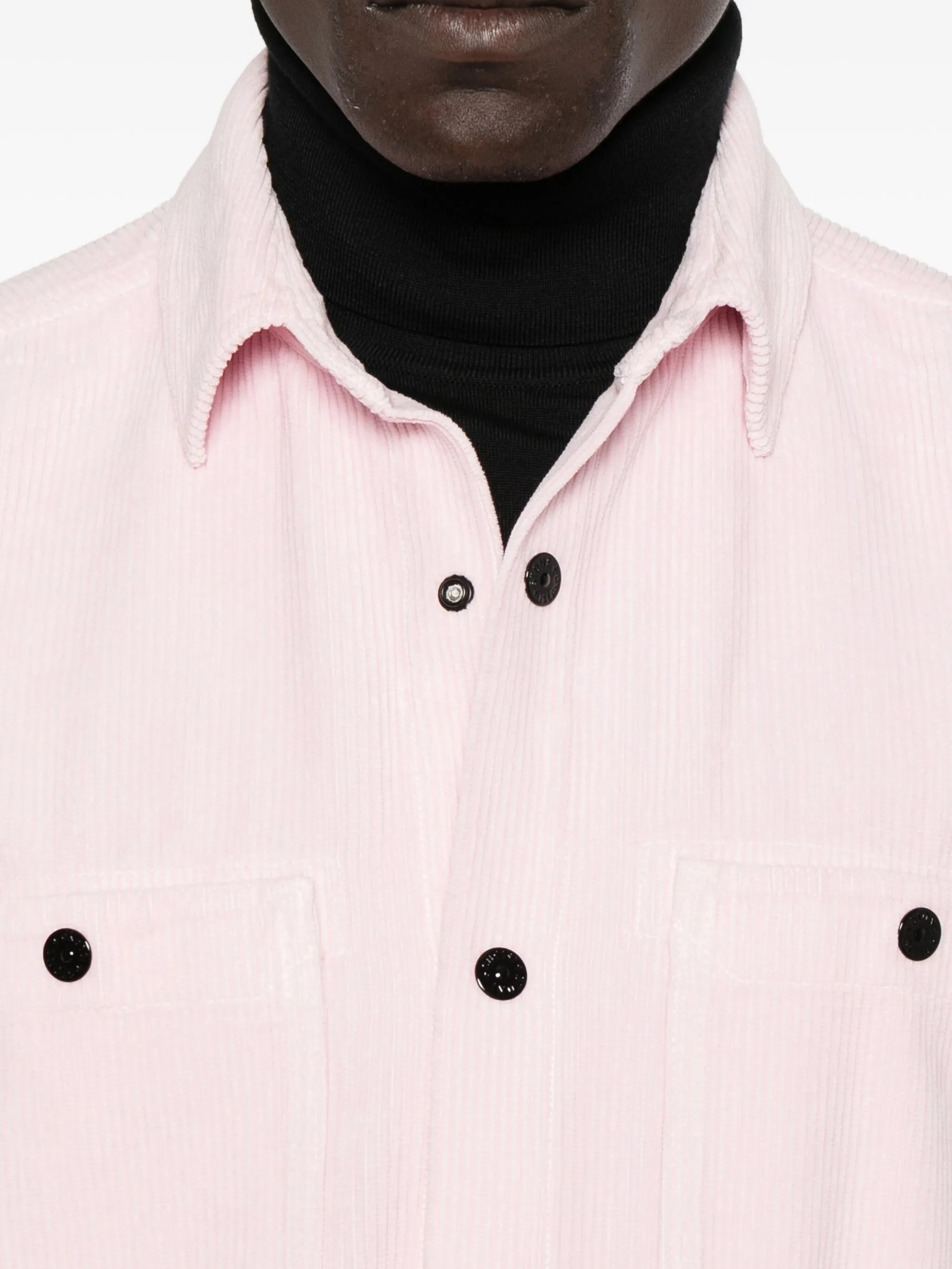 corduroy patch-pocket shirt